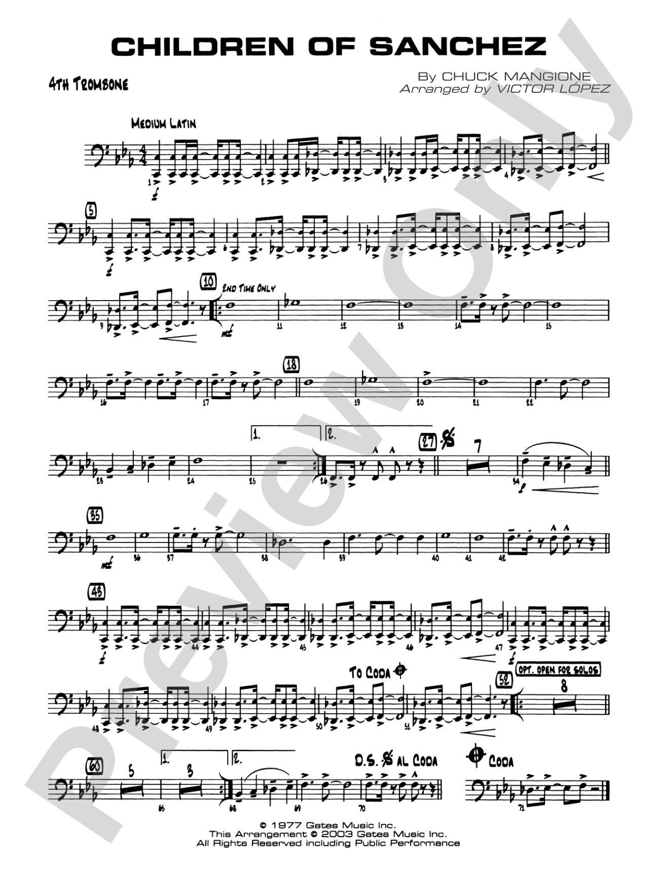 Children of Sanchez: 4th Trombone