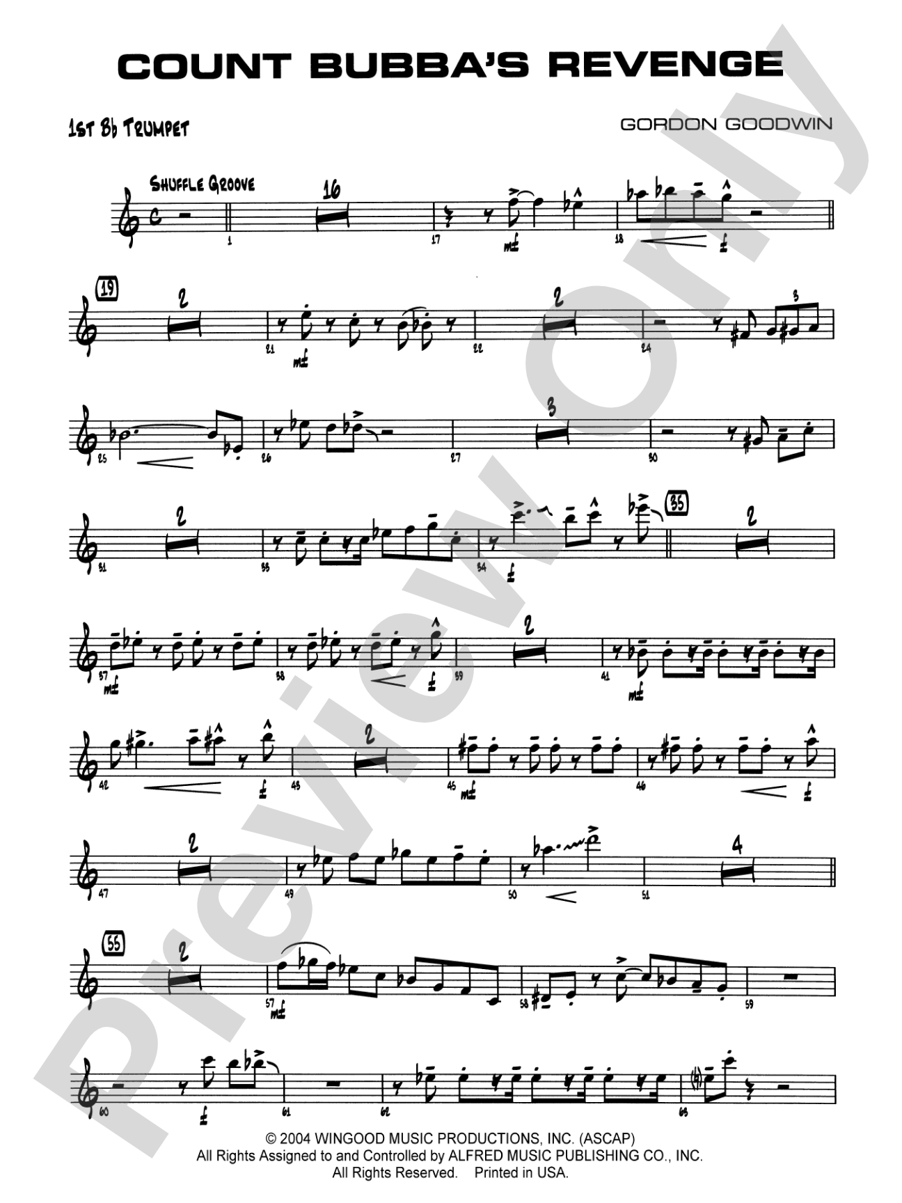 Count Bubba's Revenge: 1st B-flat Trumpet