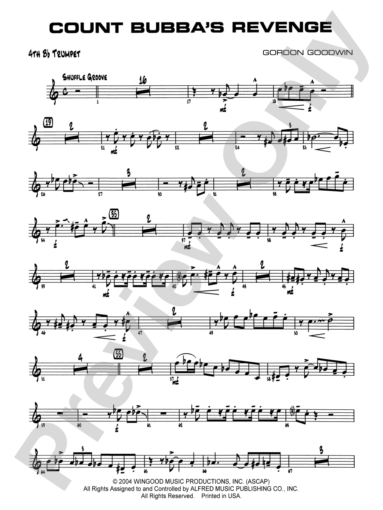 Count Bubba's Revenge: 4th B-flat Trumpet