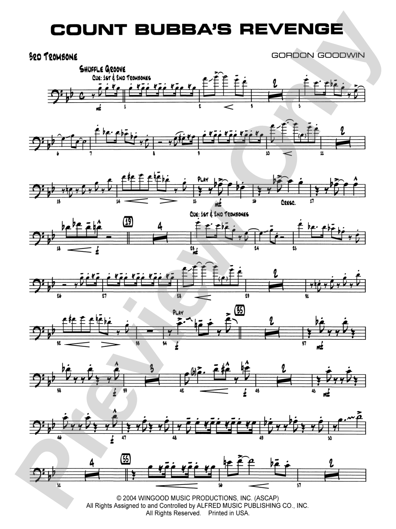 Count Bubba's Revenge: 3rd Trombone
