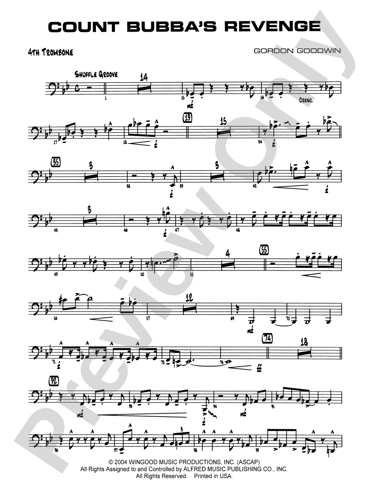 Count Bubba's Revenge: 4th Trombone