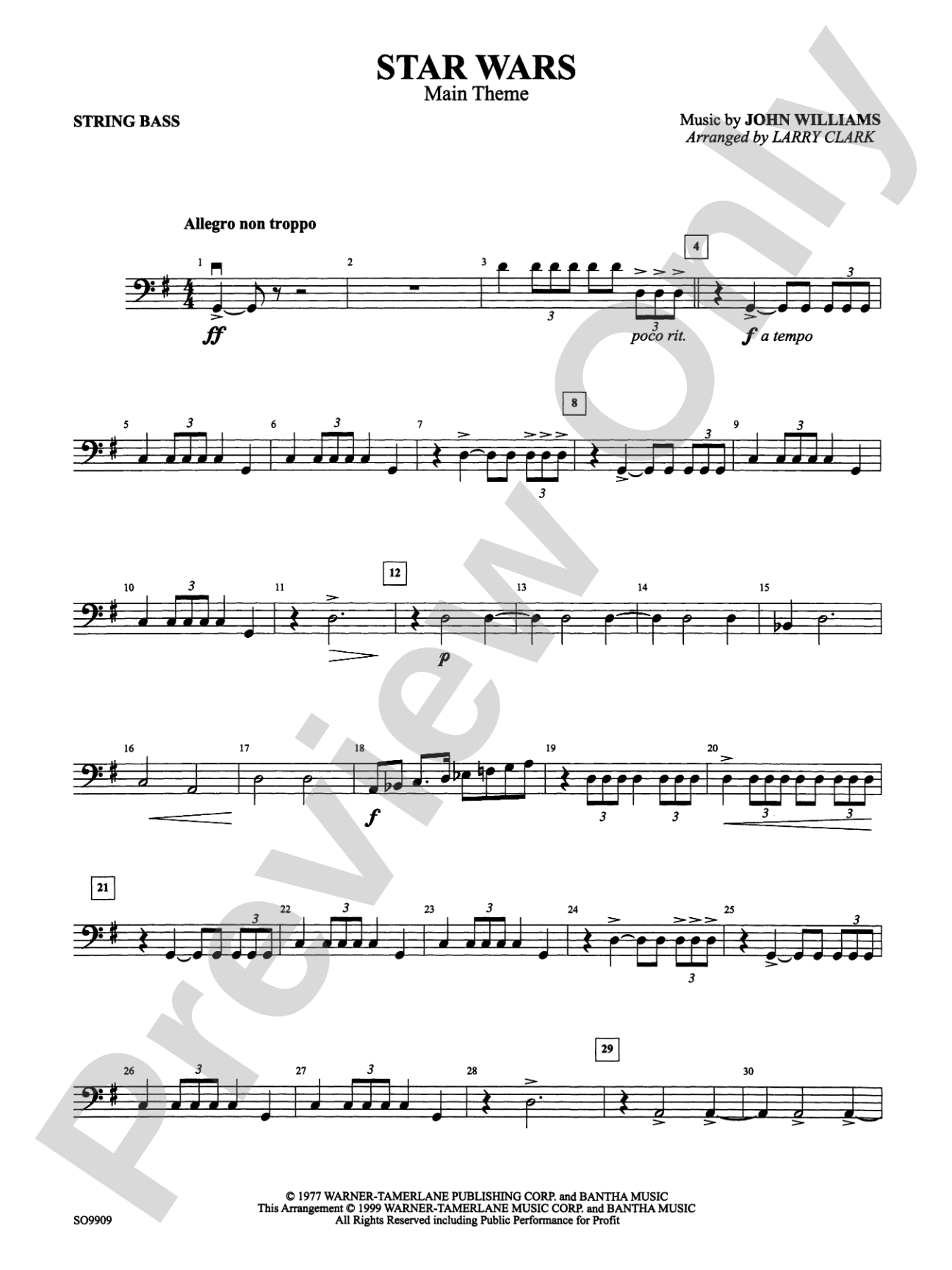 Star Wars (Main Theme): String Bass