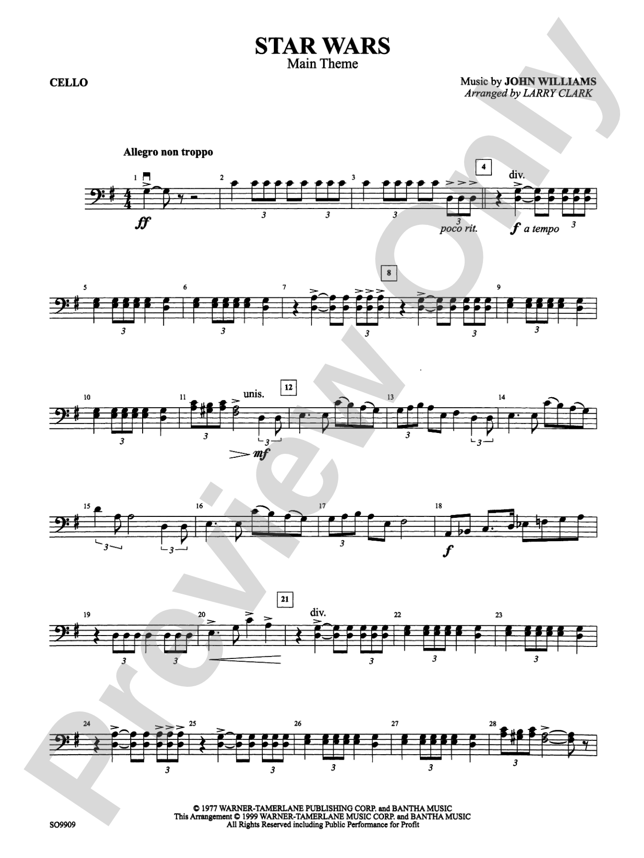 Star Wars (Main Theme): Cello