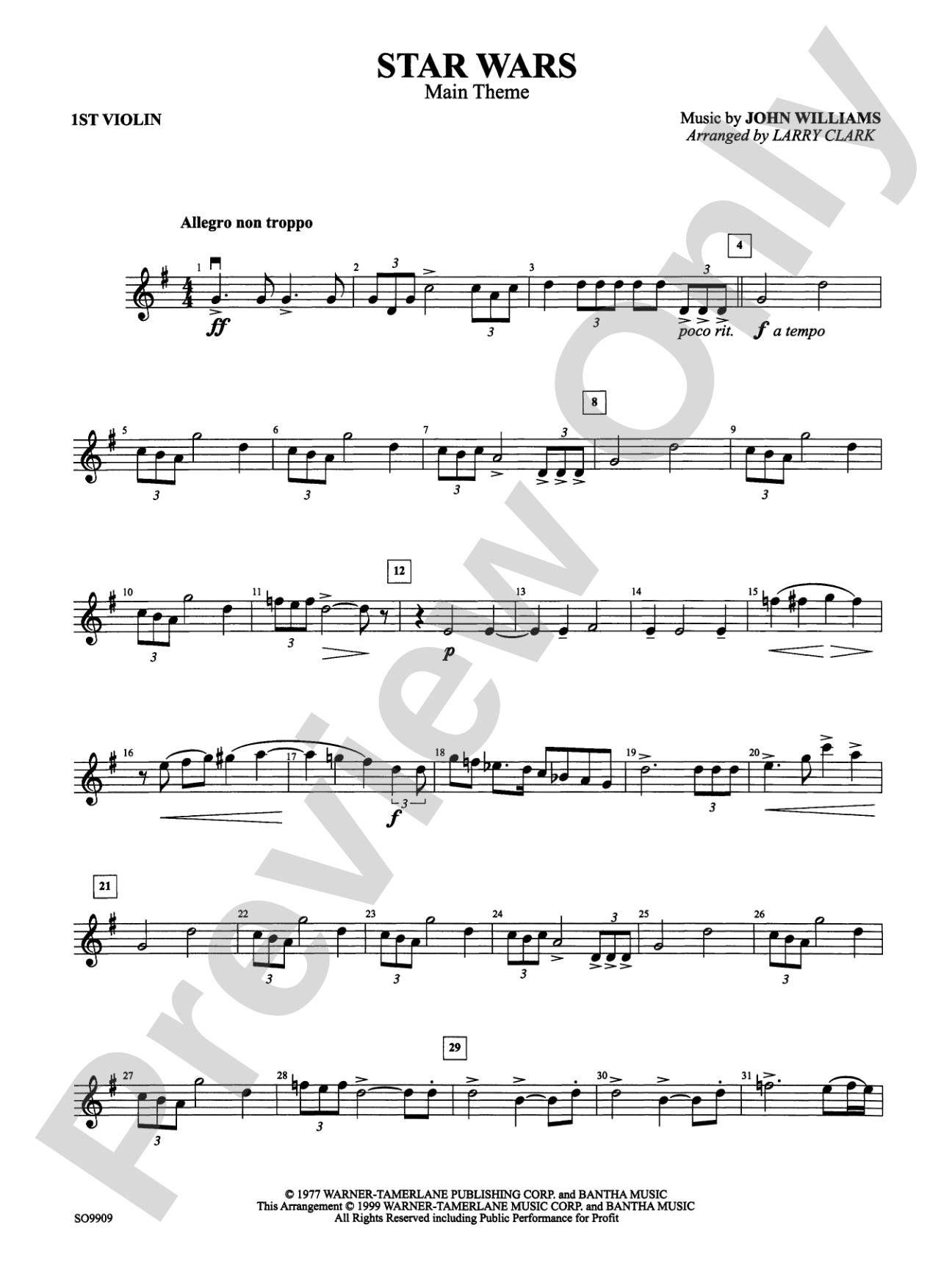 Star Wars (Main Theme): 1st Violin