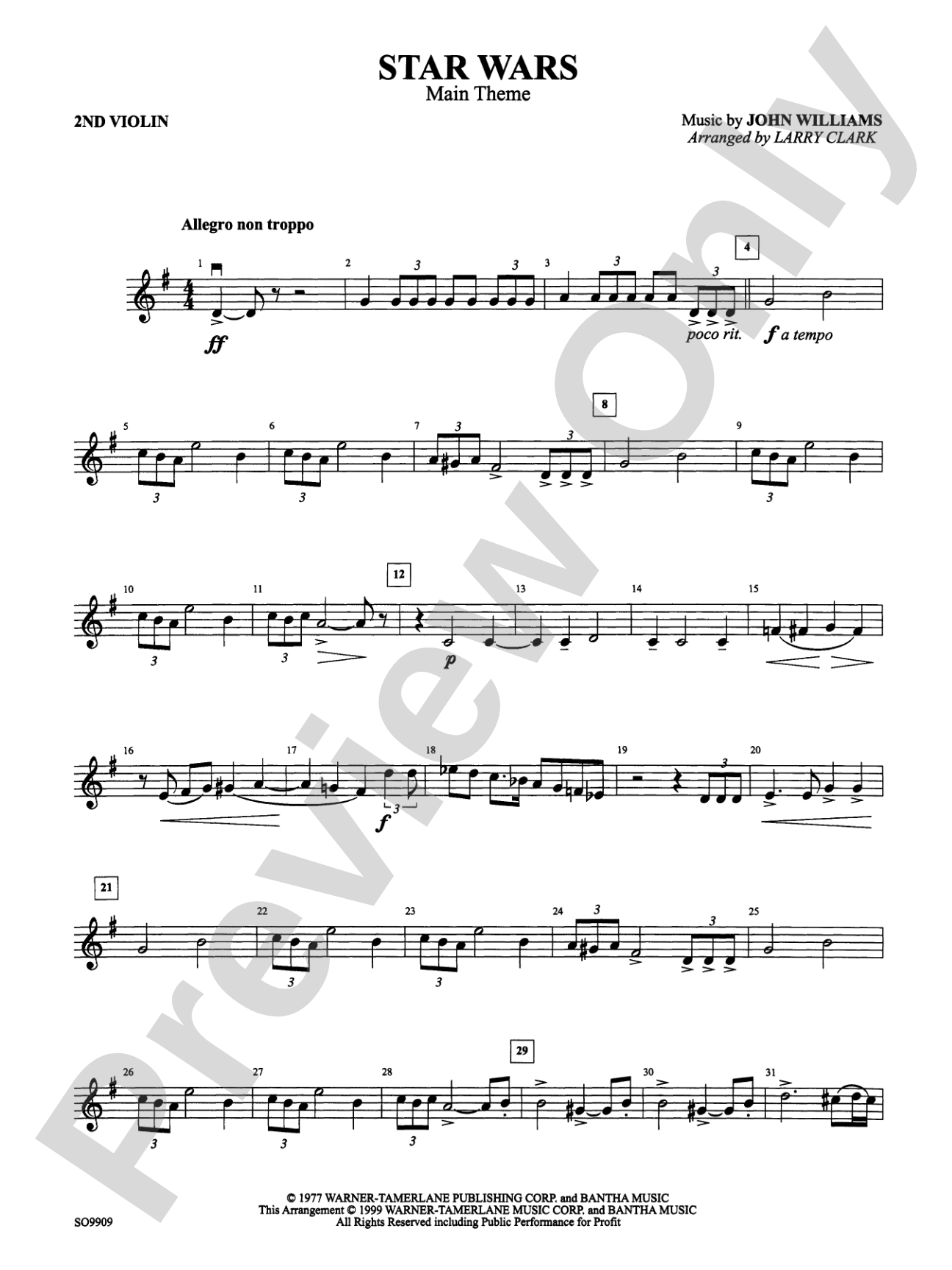 Star Wars (Main Theme): 2nd Violin