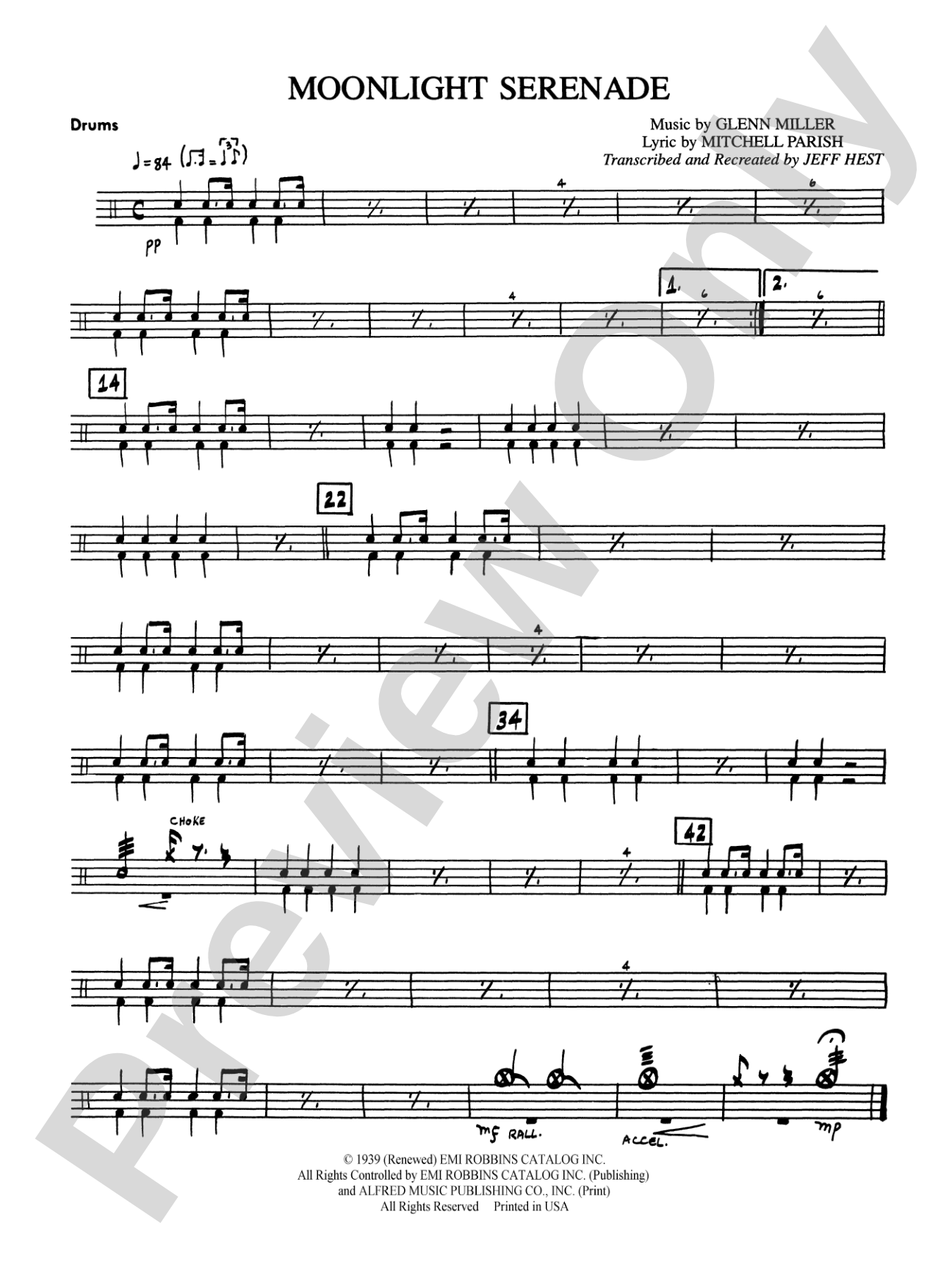 Moonlight Serenade: Drums