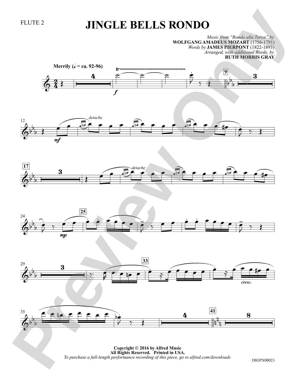 Jingle Bells Rondo: Flute 2: Choral SoundPax