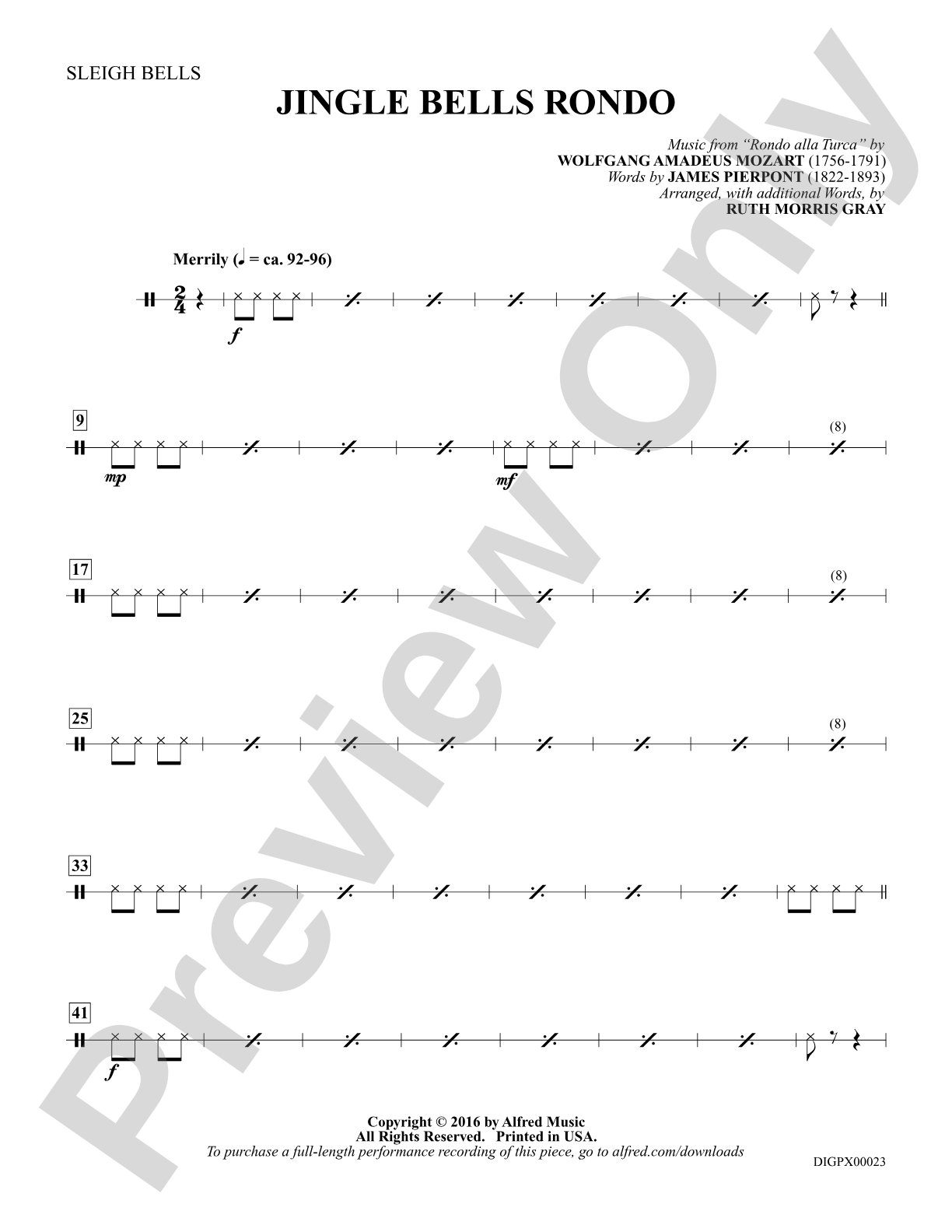 Jingle Bells Rondo: Sleigh Bells: Choral SoundPax