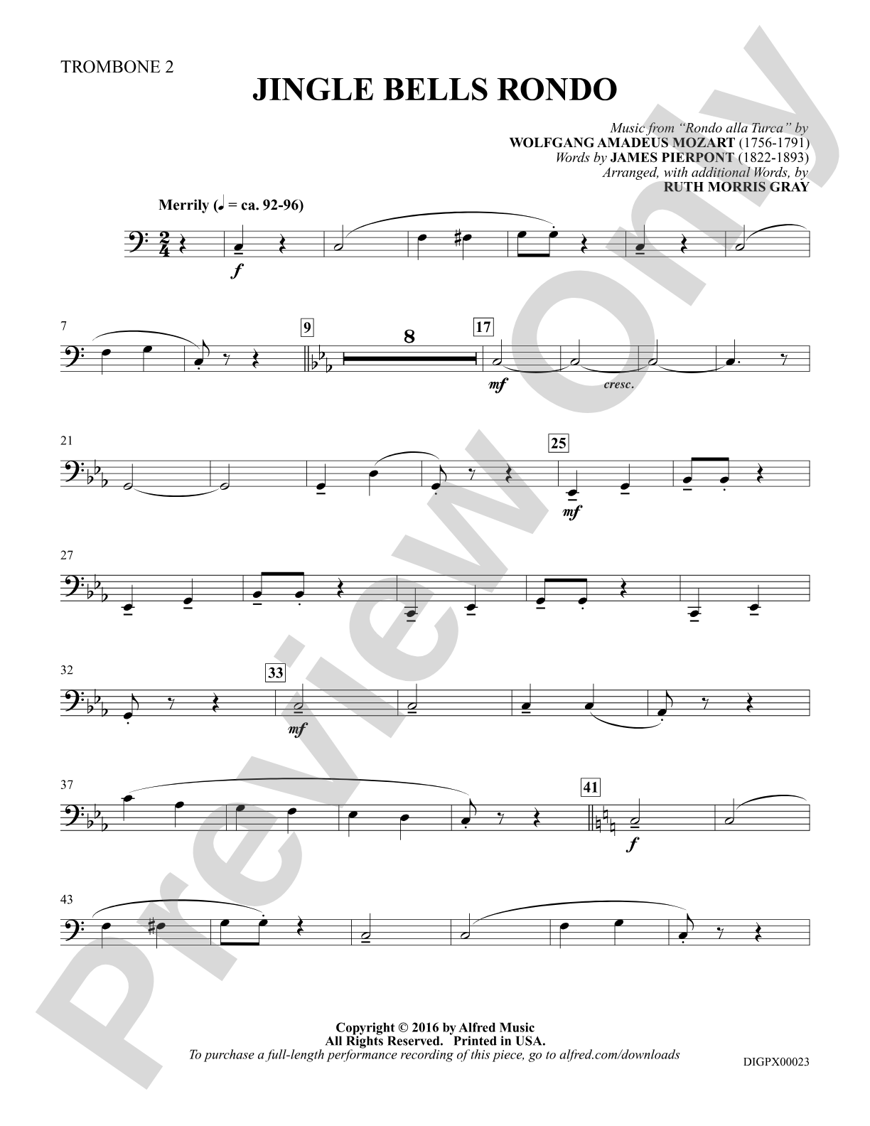 Jingle Bells Rondo: Trombone 2: Choral SoundPax