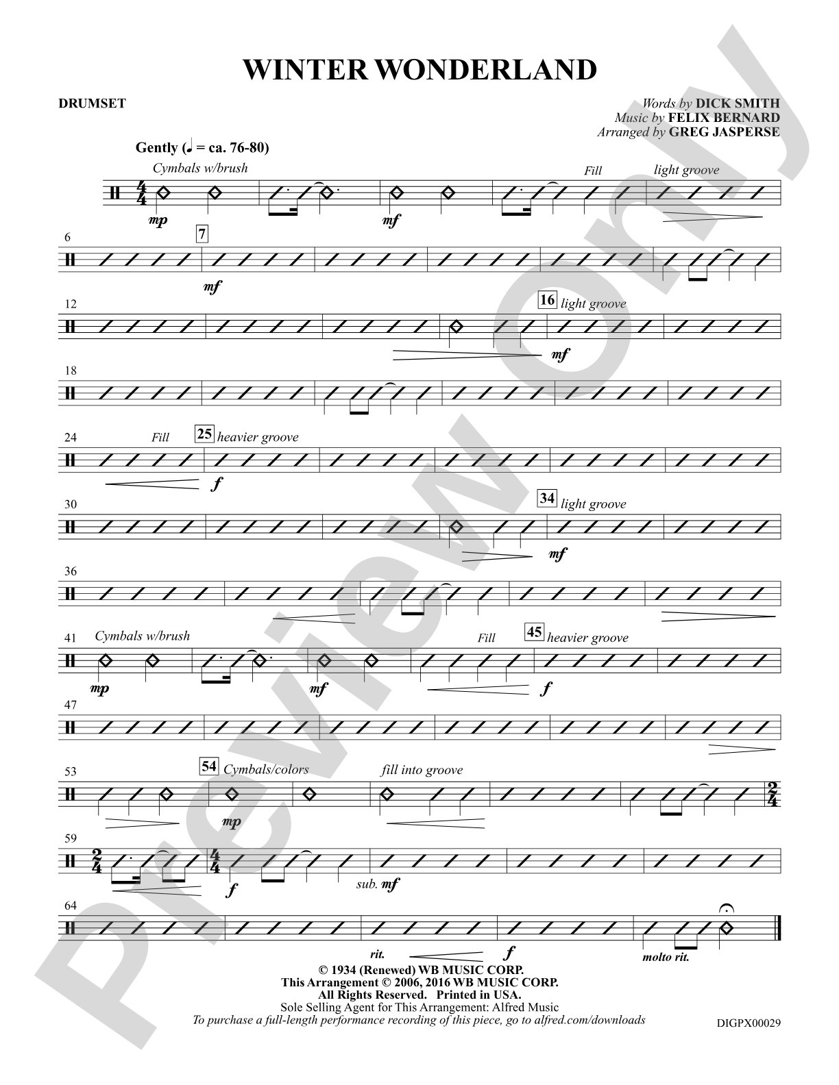 Winter Wonderland: Drumset: Choral SoundPax