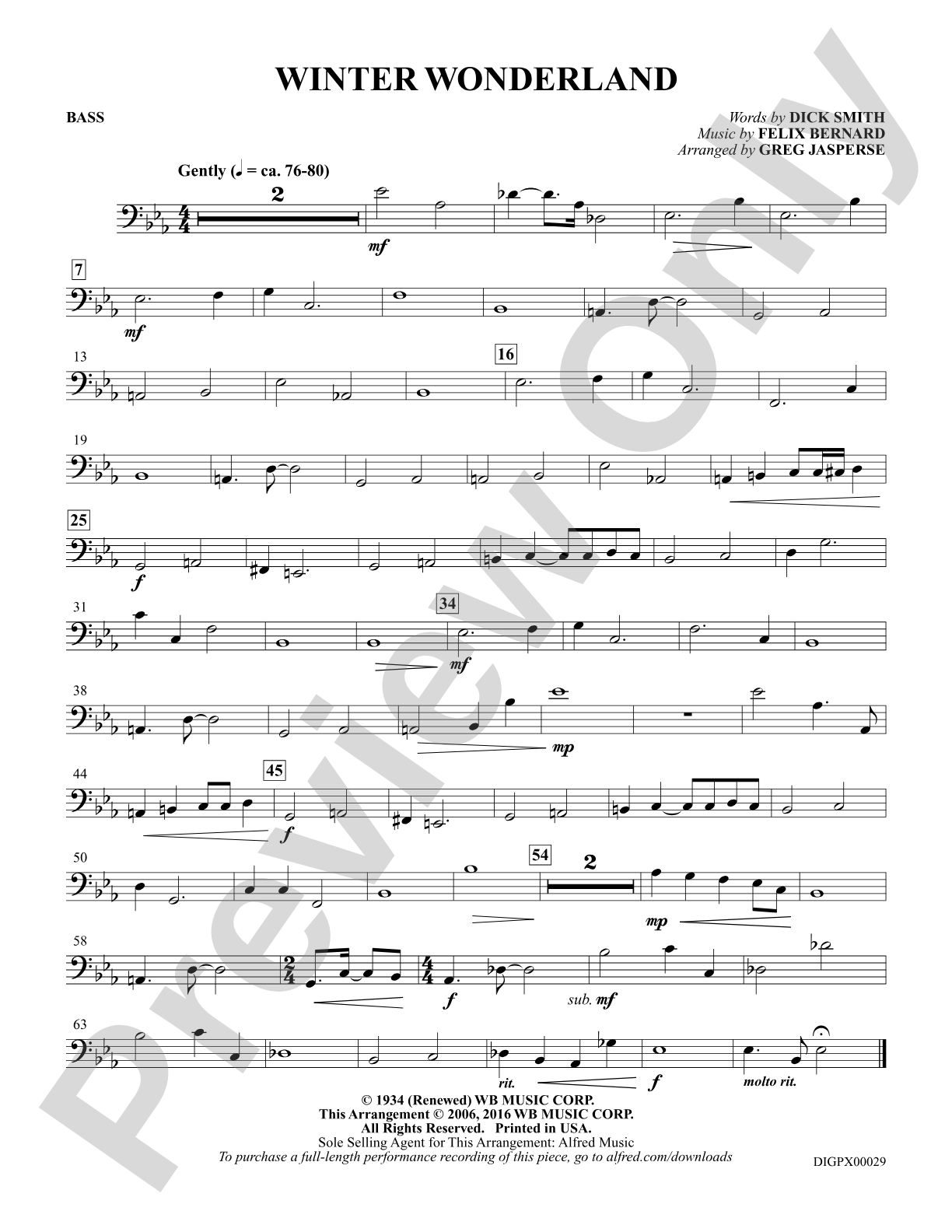 Winter Wonderland: Bass: Choral SoundPax