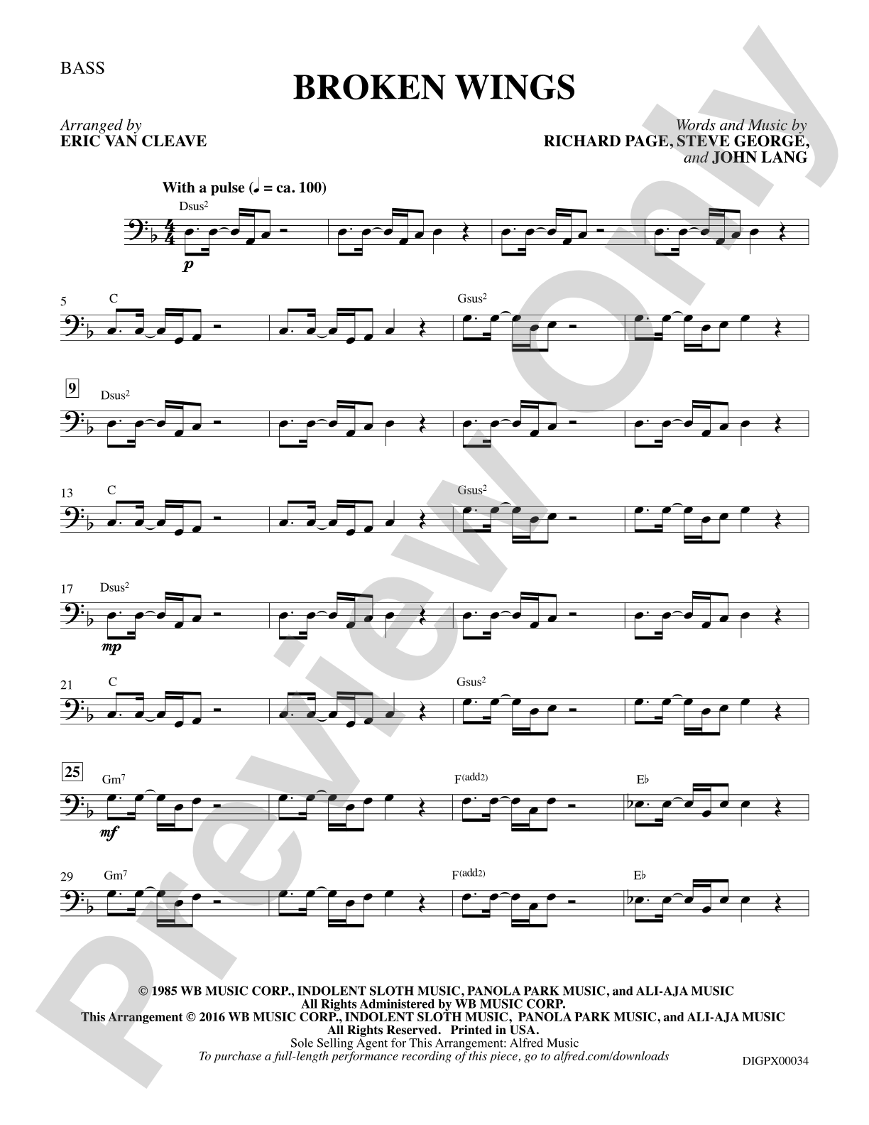 Broken Wings: Bass: Choral SoundPax