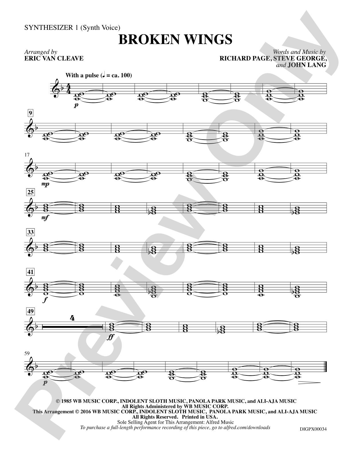 Broken Wings: Synthesizer 1: Choral SoundPax