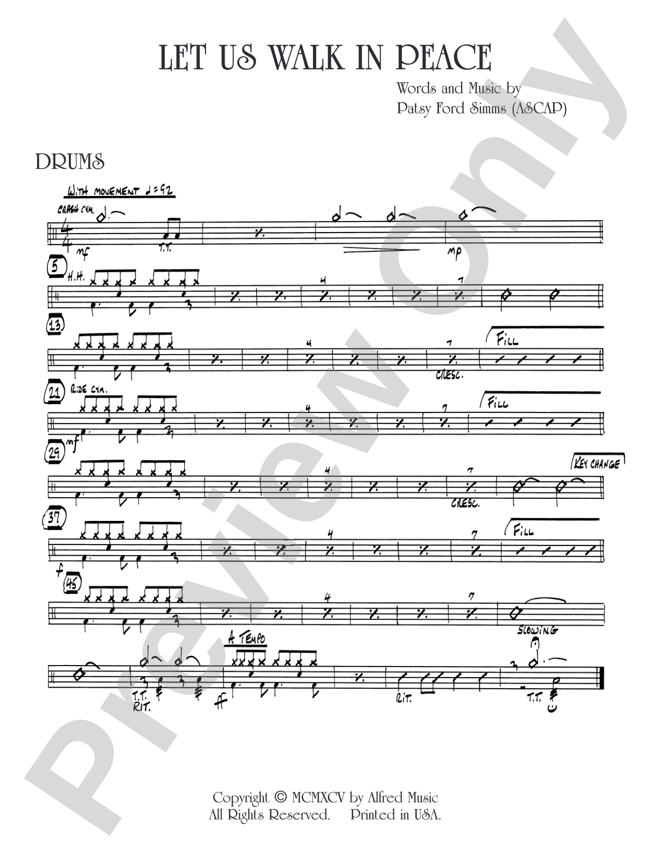 Let Us Walk in Peace: Drums