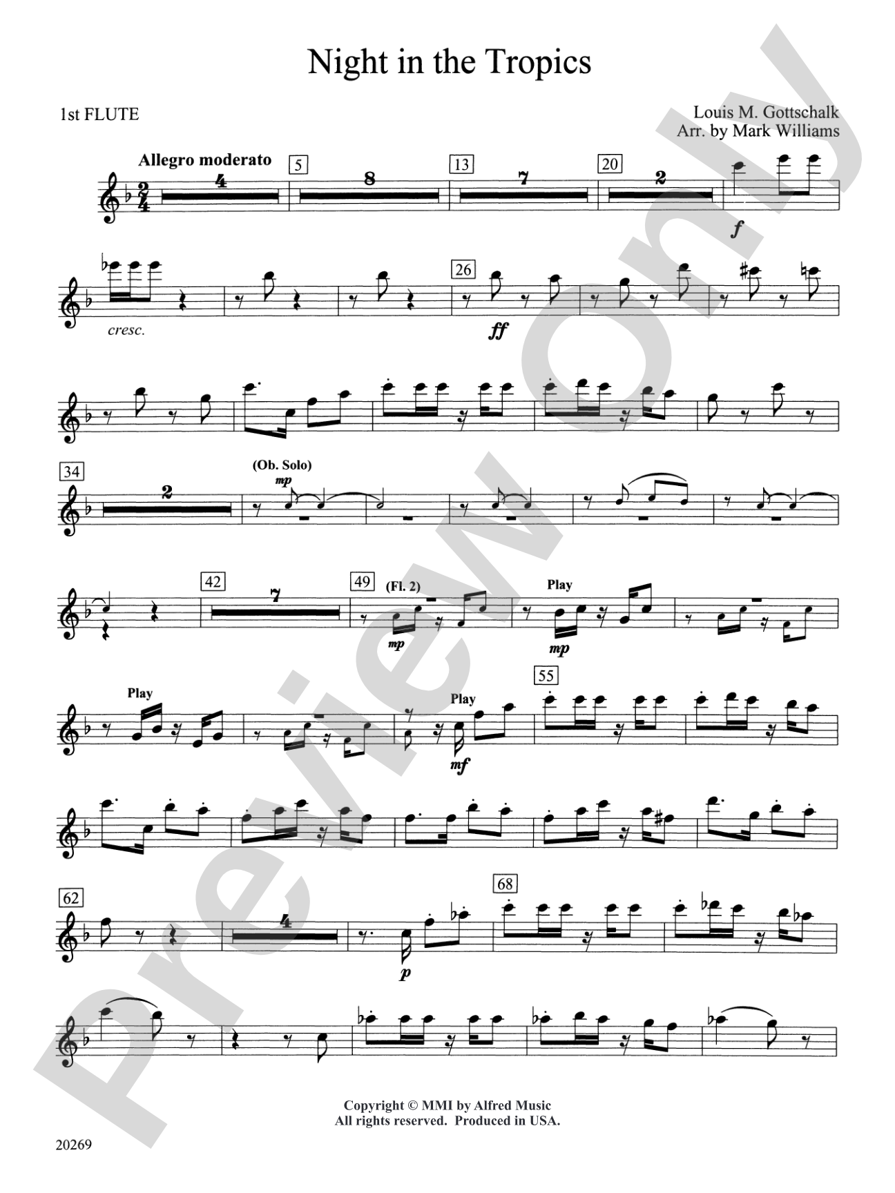 Night in the Tropics: Flute