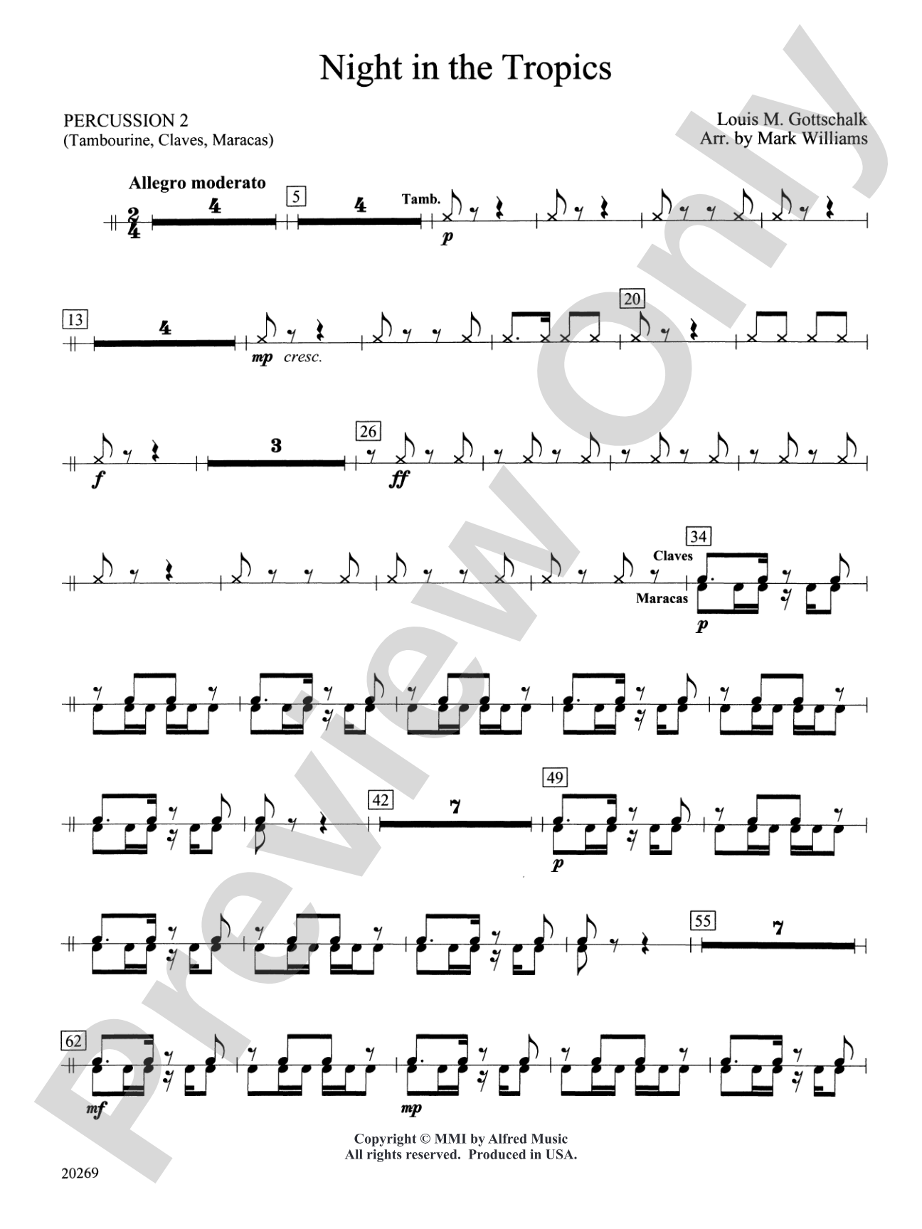 Night in the Tropics: 2nd Percussion