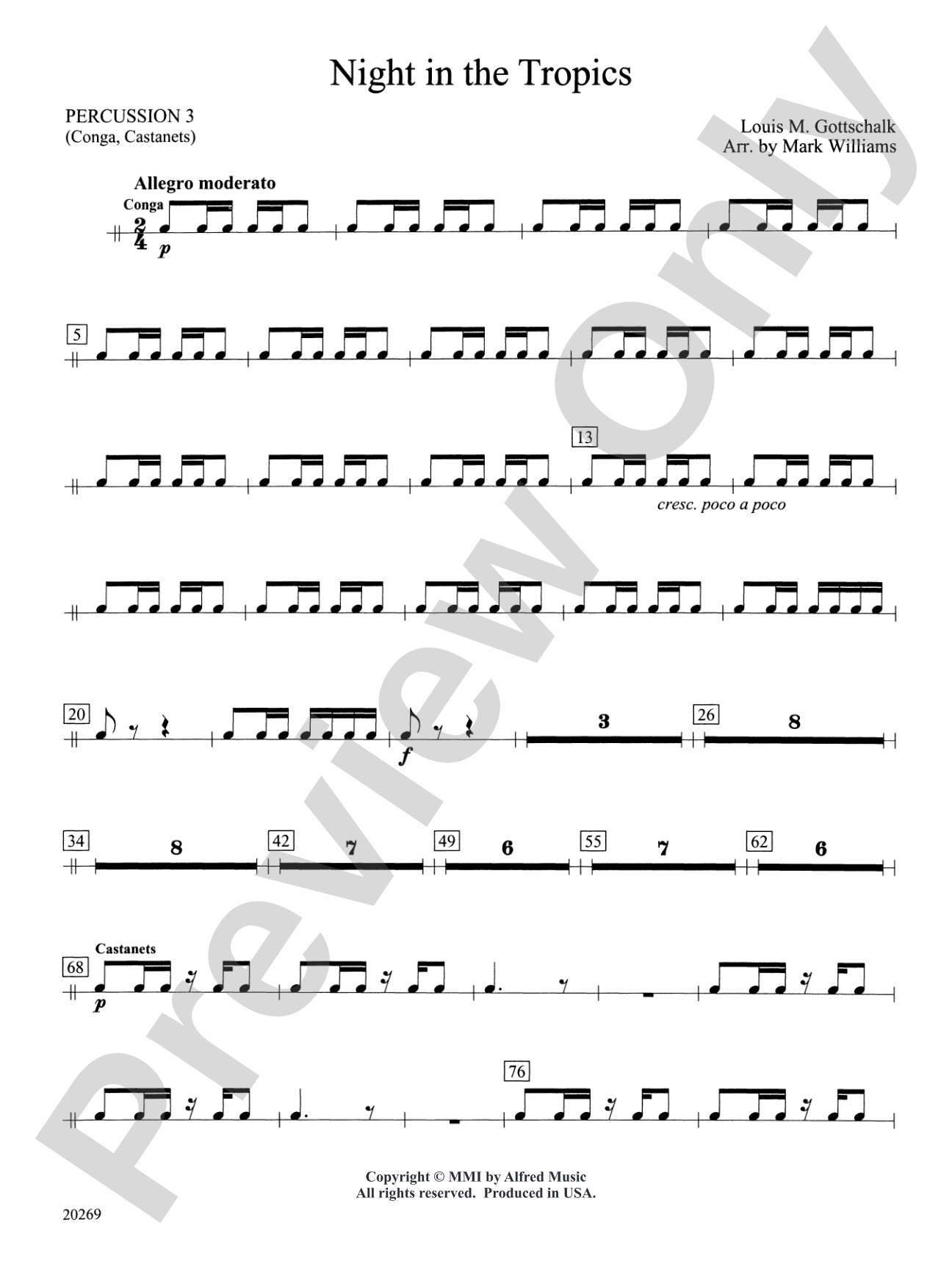 Night in the Tropics: 3rd Percussion