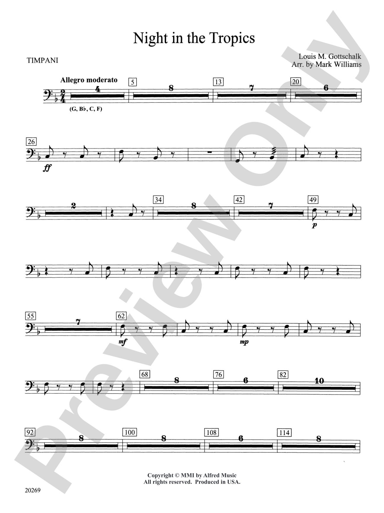 Night in the Tropics: Timpani