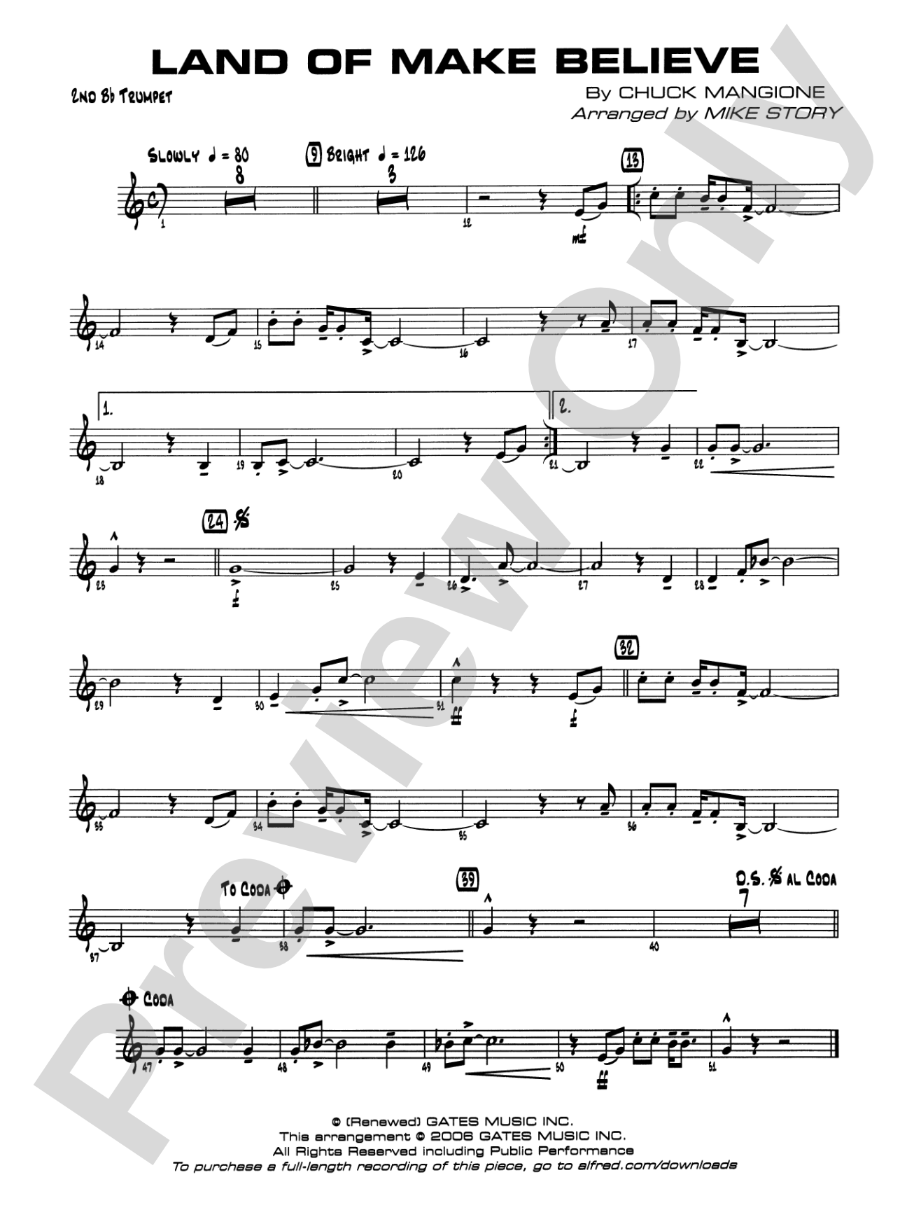 Land of Make Believe: 2nd B-flat Trumpet