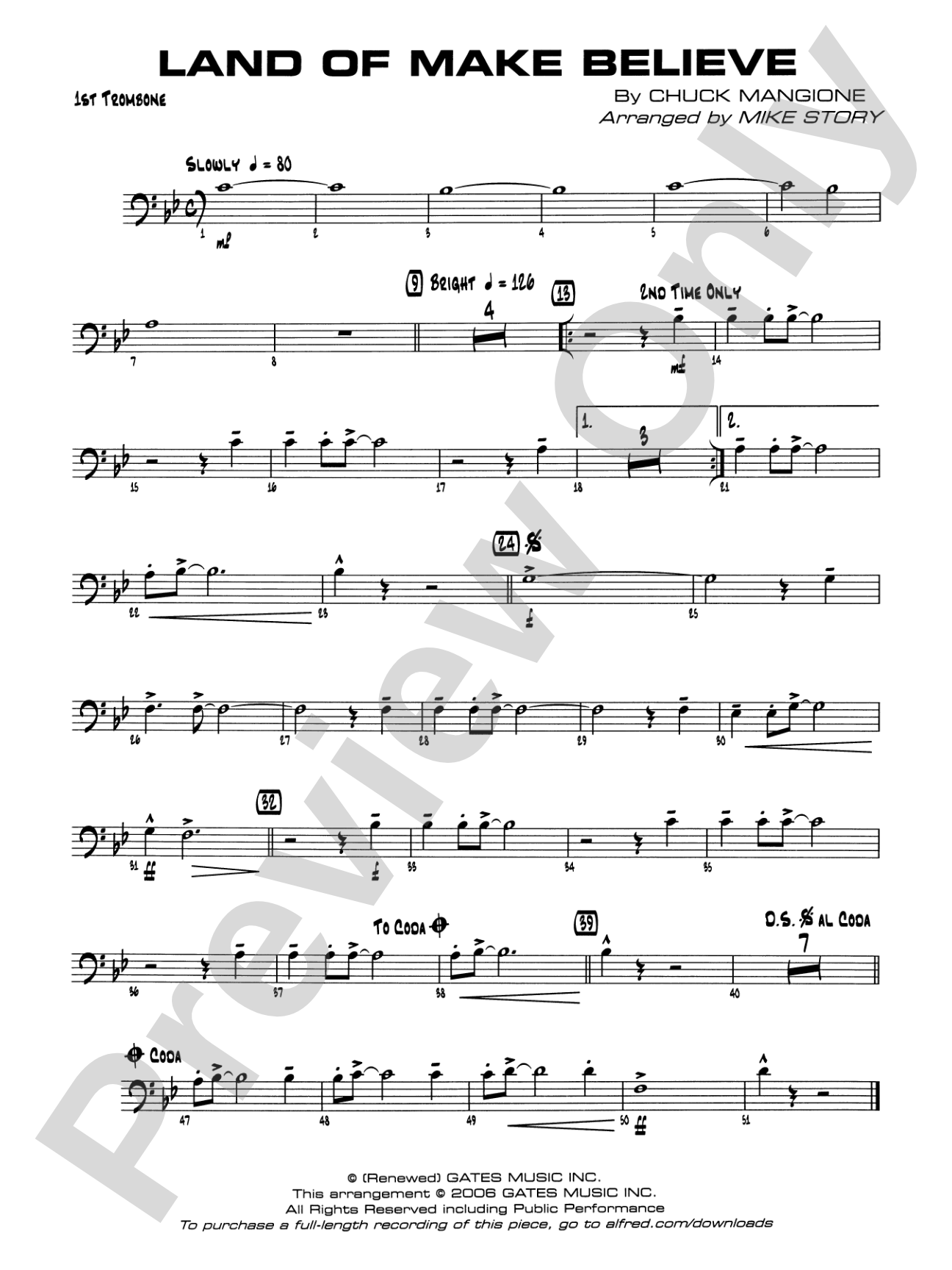 Land of Make Believe: 1st Trombone