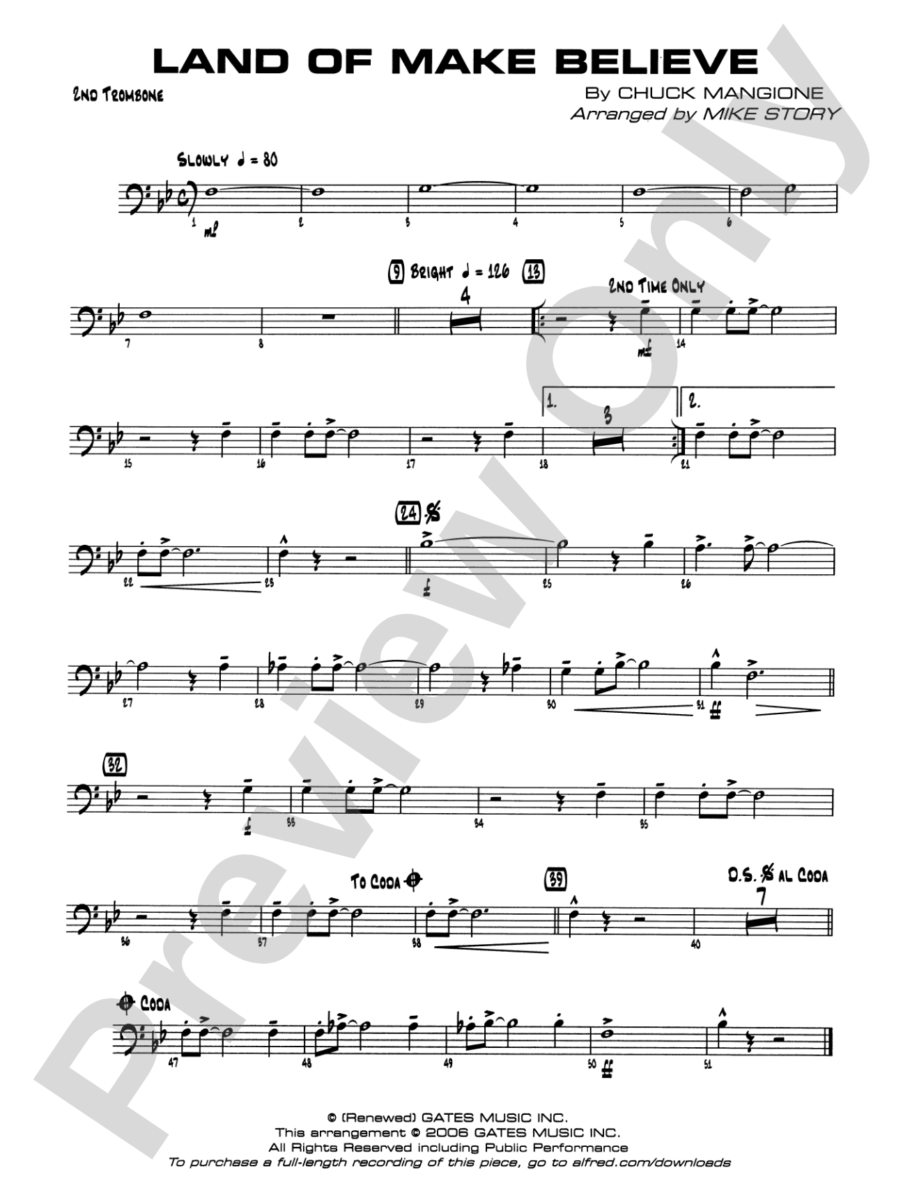 Land of Make Believe: 2nd Trombone
