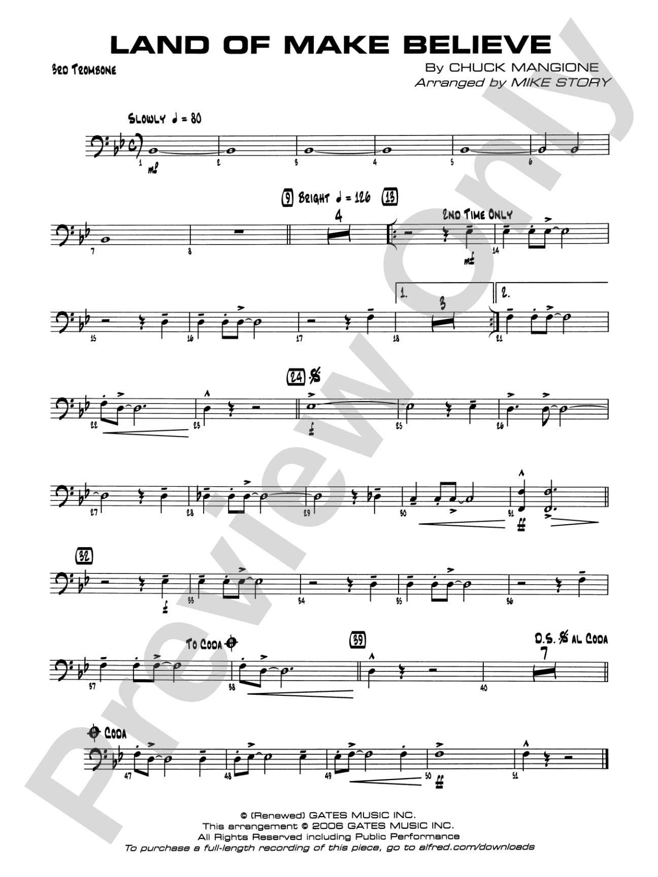 Land of Make Believe: 3rd Trombone