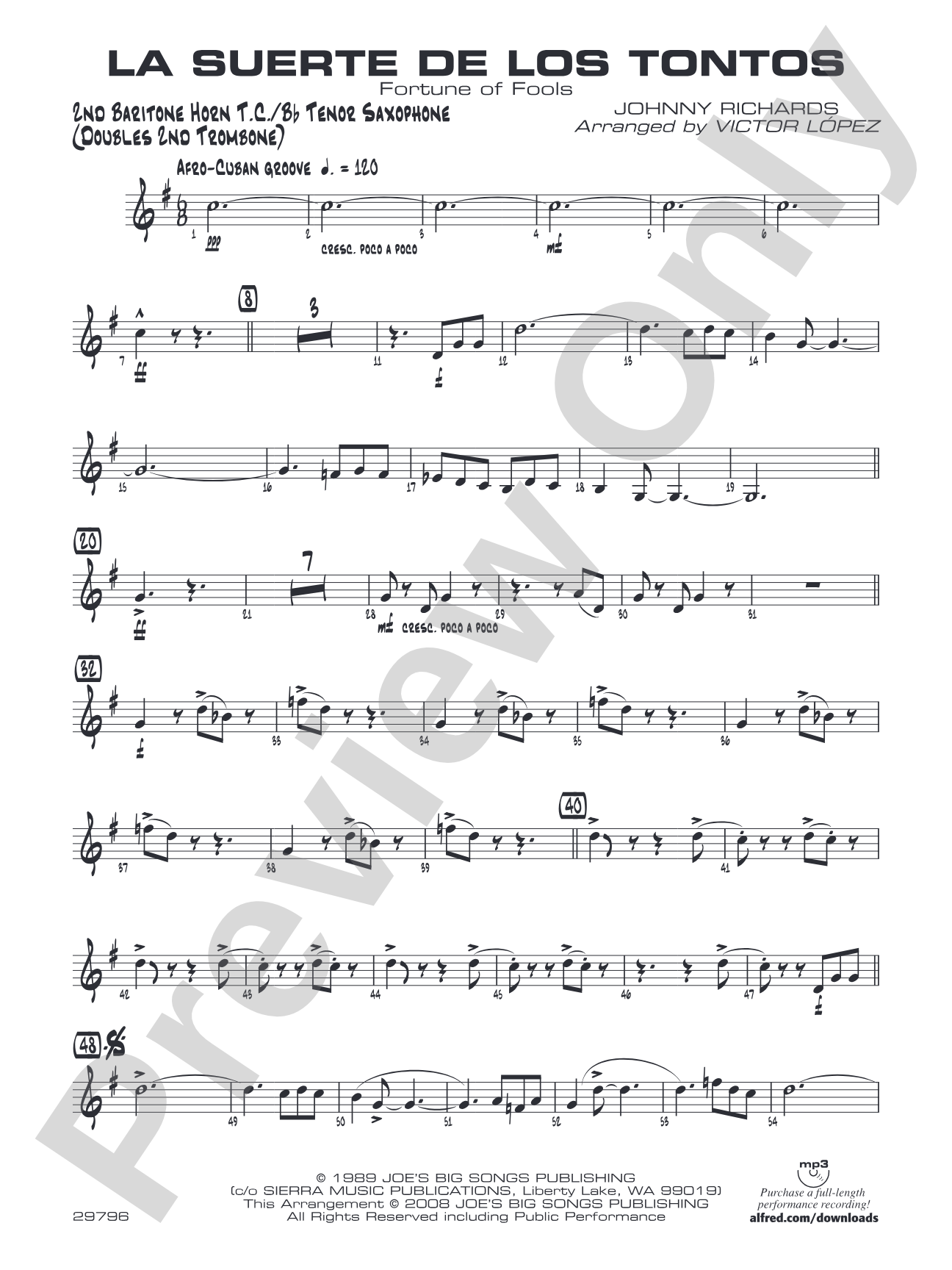 La Suerte de los Tontos: 2nd Baritone T.C.