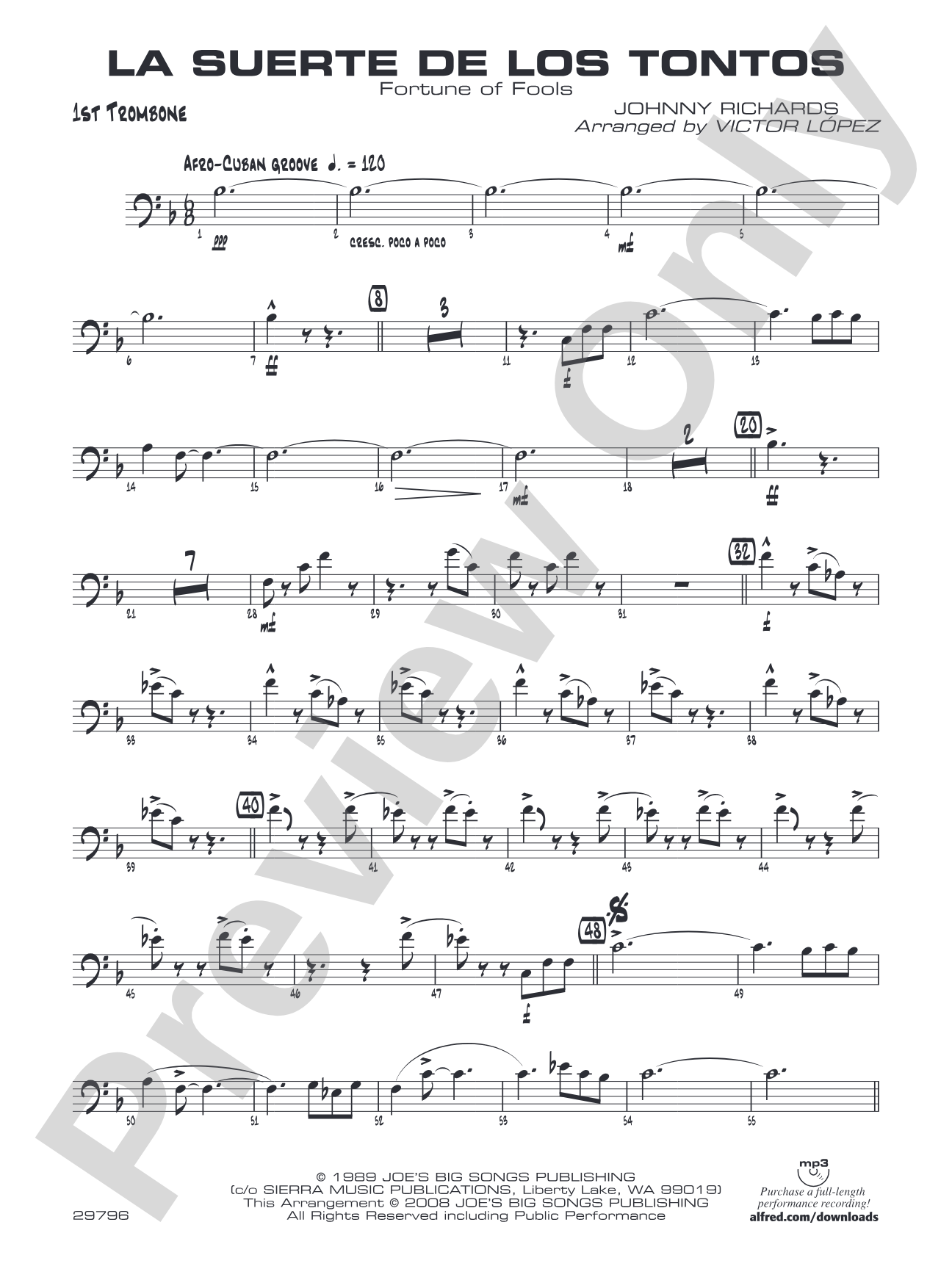 La Suerte de los Tontos: 1st Trombone