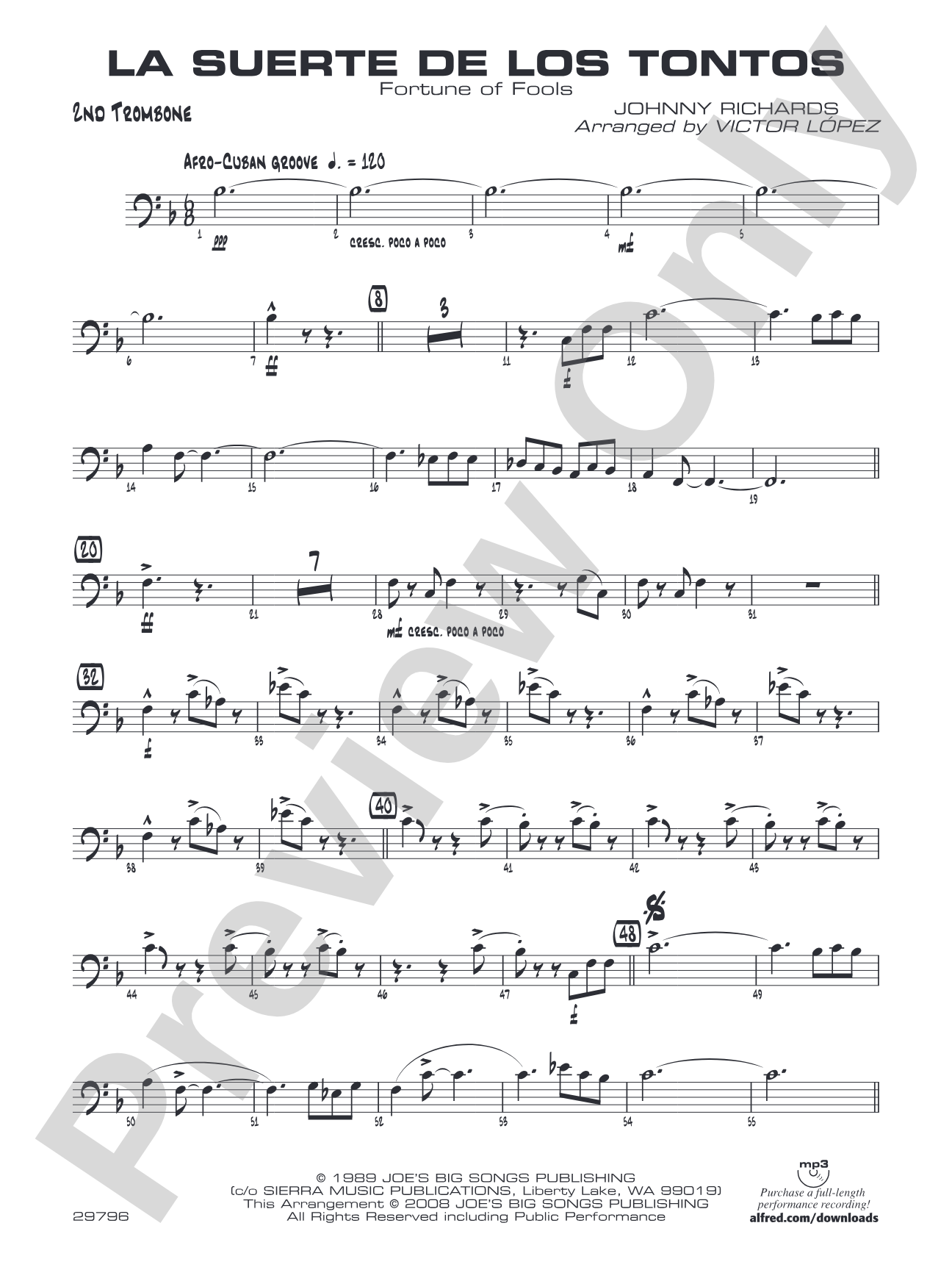 La Suerte de los Tontos: 2nd Trombone