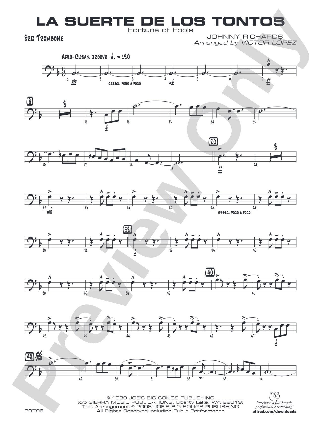 La Suerte de los Tontos: 3rd Trombone