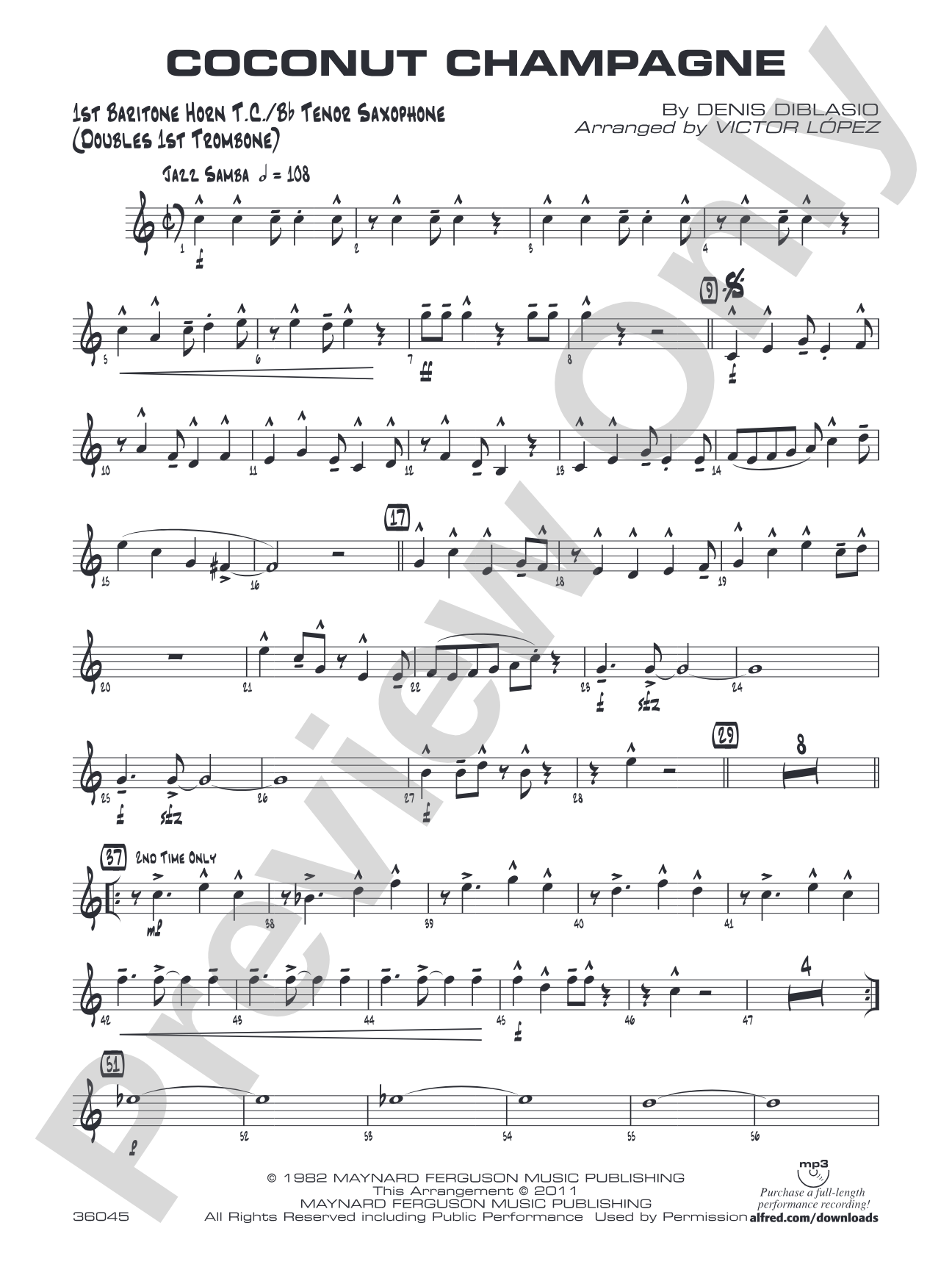 Coconut Champagne: Baritone T.C.