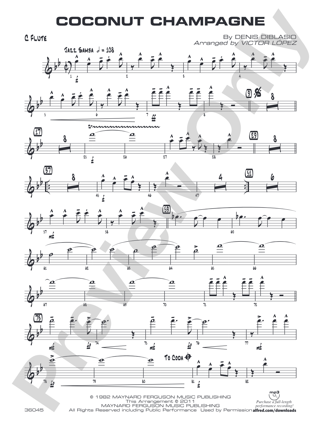 Coconut Champagne: Flute