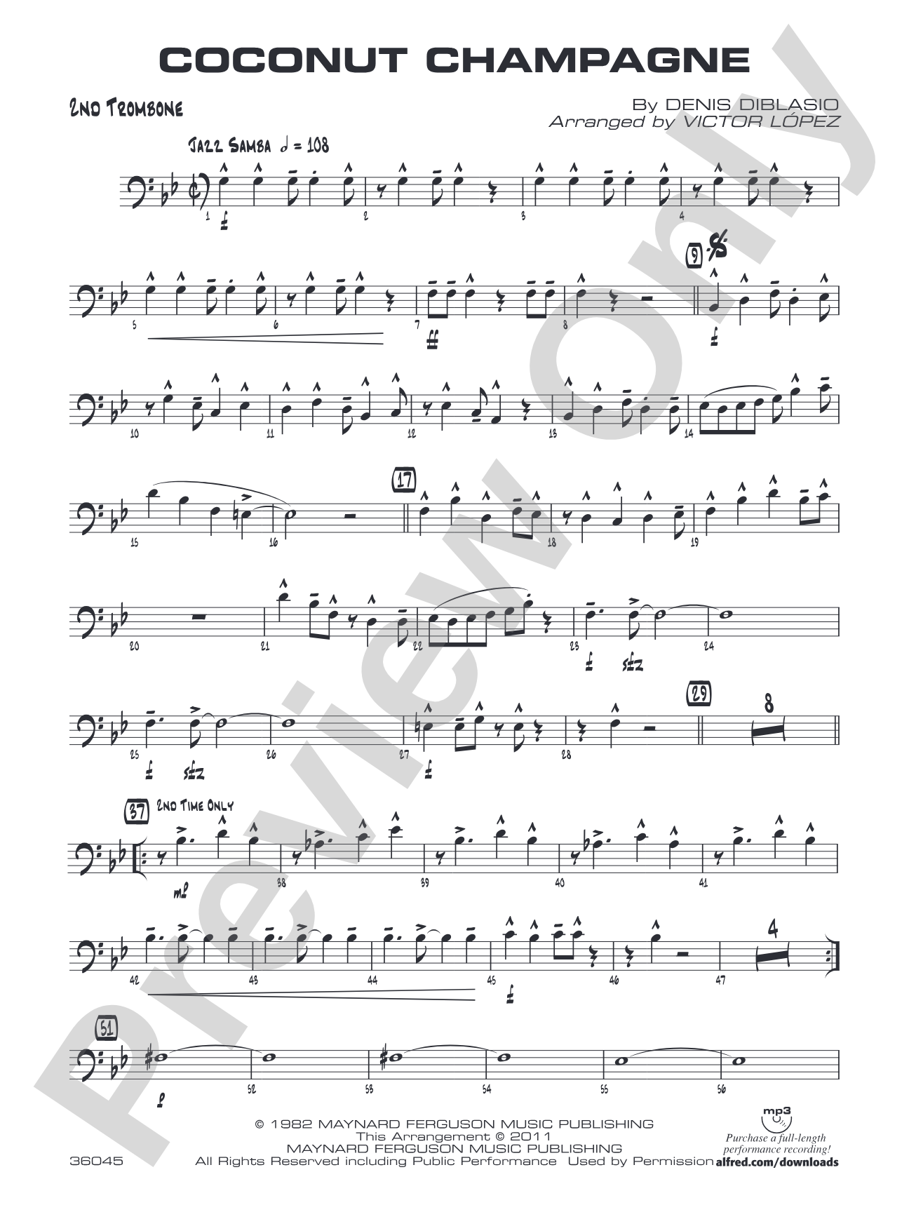 Coconut Champagne: 2nd Trombone