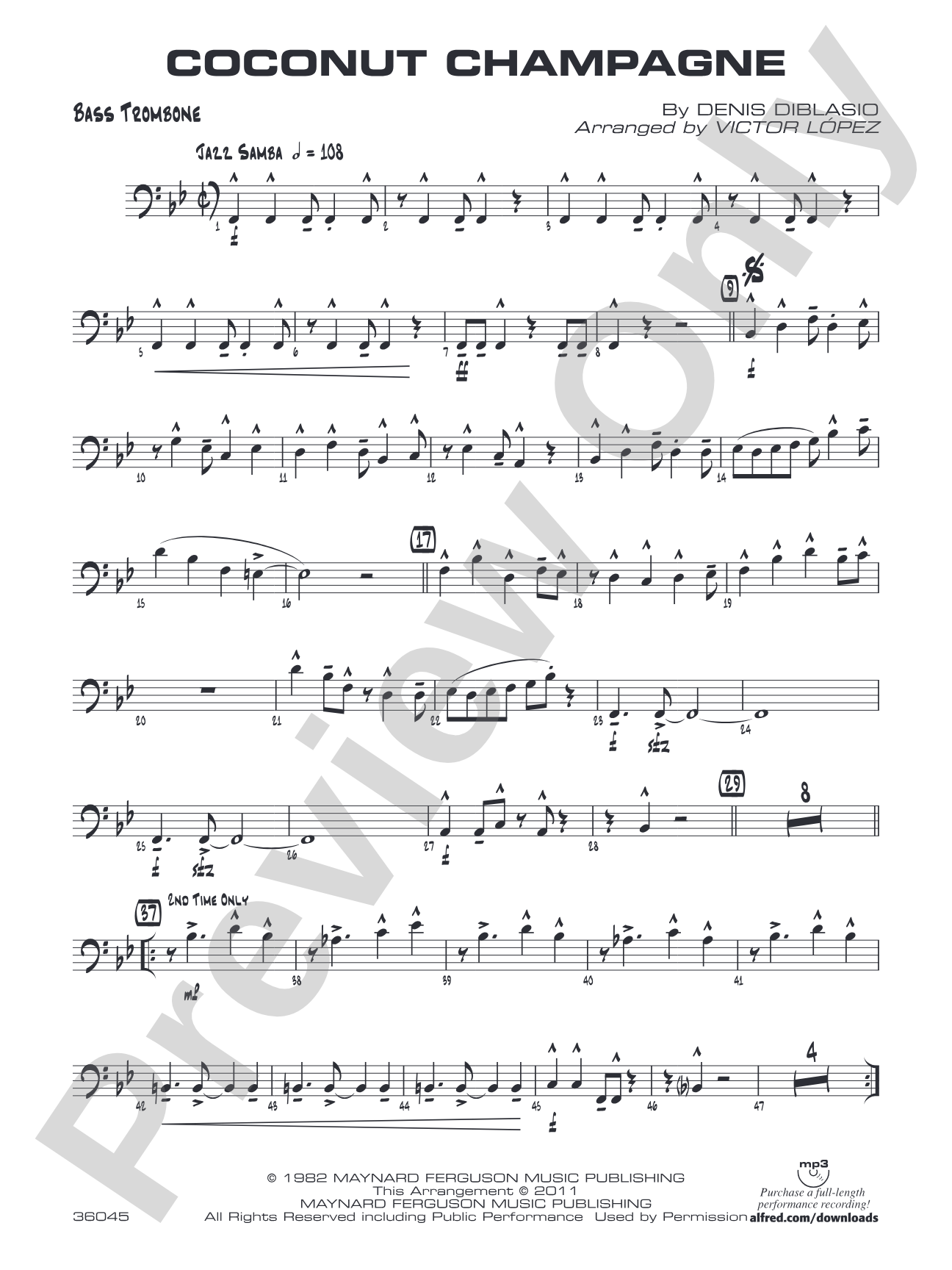 Coconut Champagne: 4th Trombone