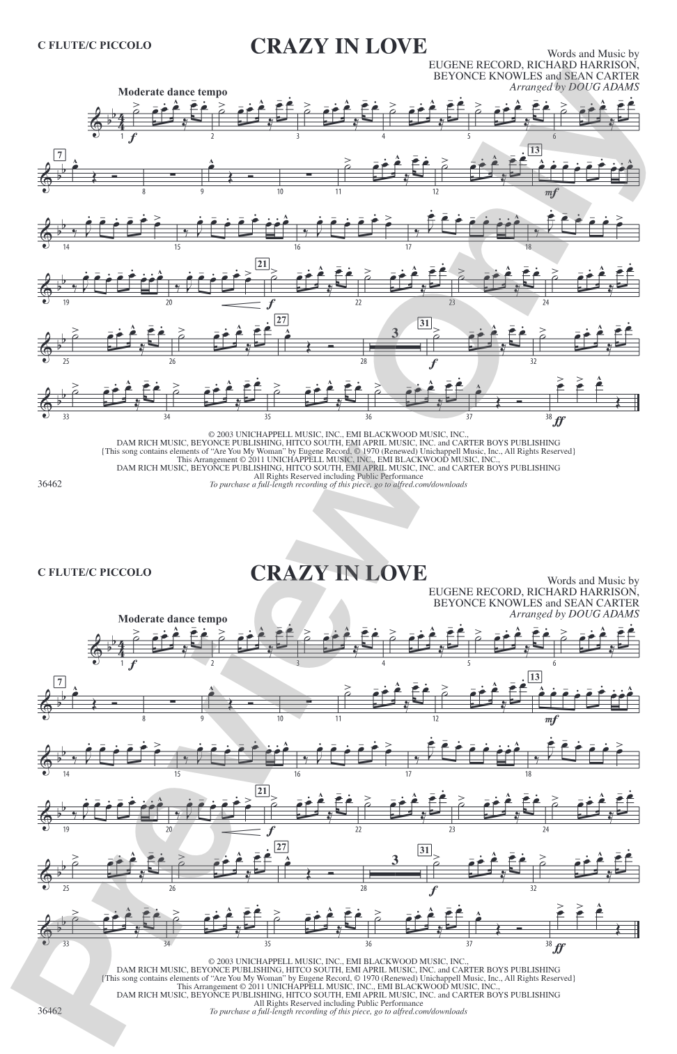 Crazy In Love: Flute