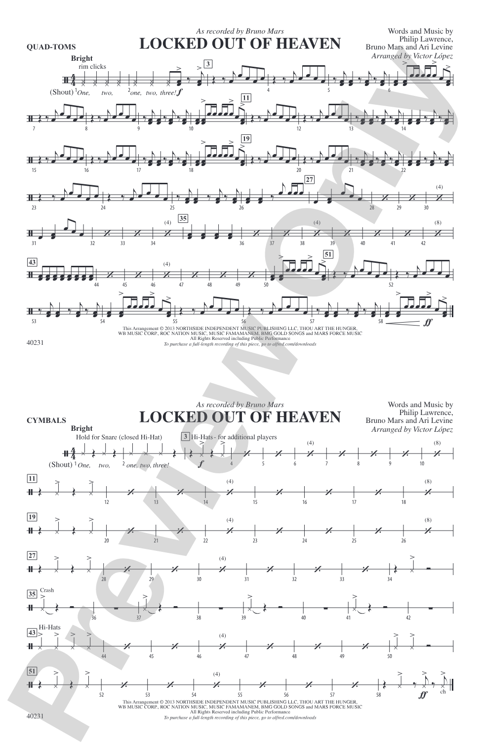 Locked Out of Heaven: Quad-Toms