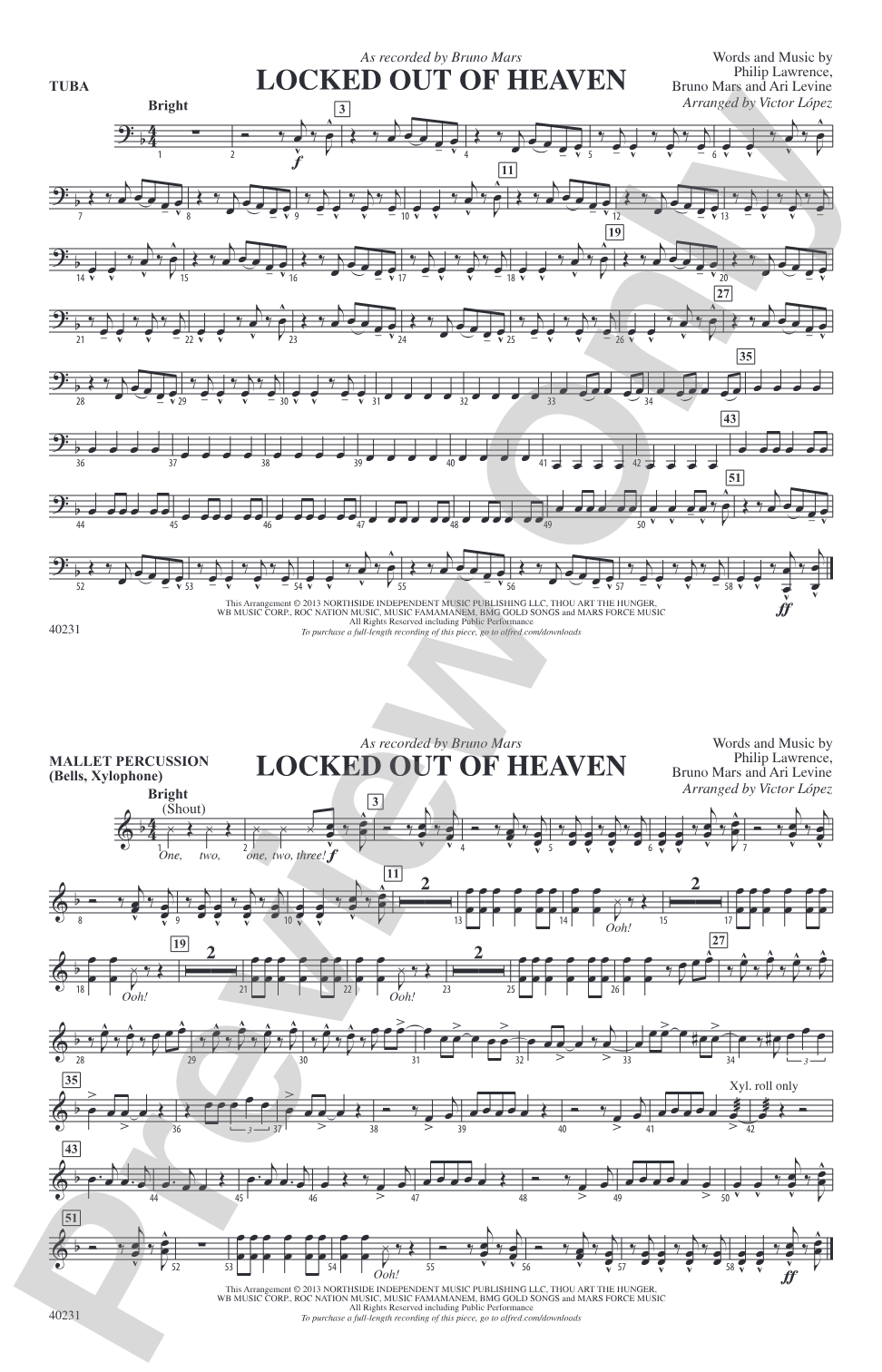 Locked Out of Heaven: Tuba