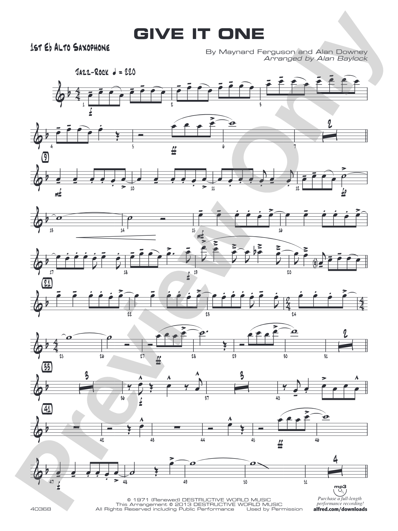 Give It One: E-flat Alto Saxophone
