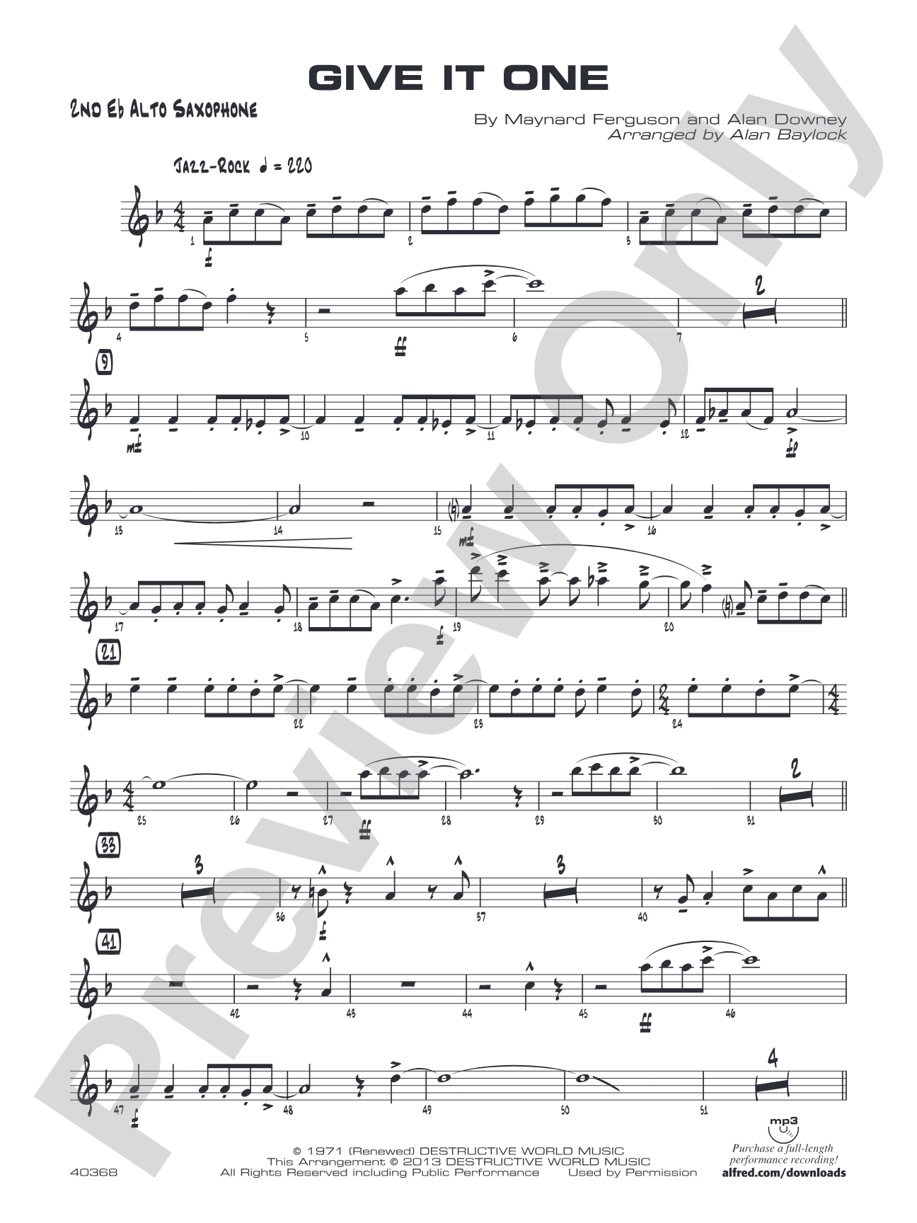 Give It One: 2nd E-flat Alto Saxophone