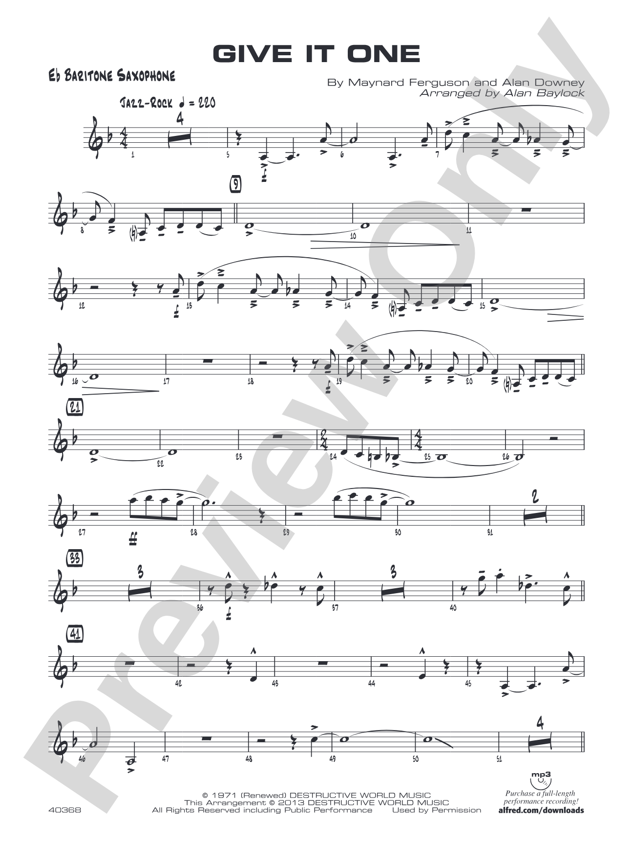 Give It One: E-flat Baritone Saxophone