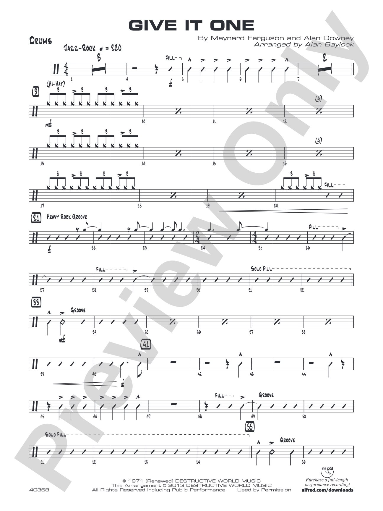 Give It One: Drums