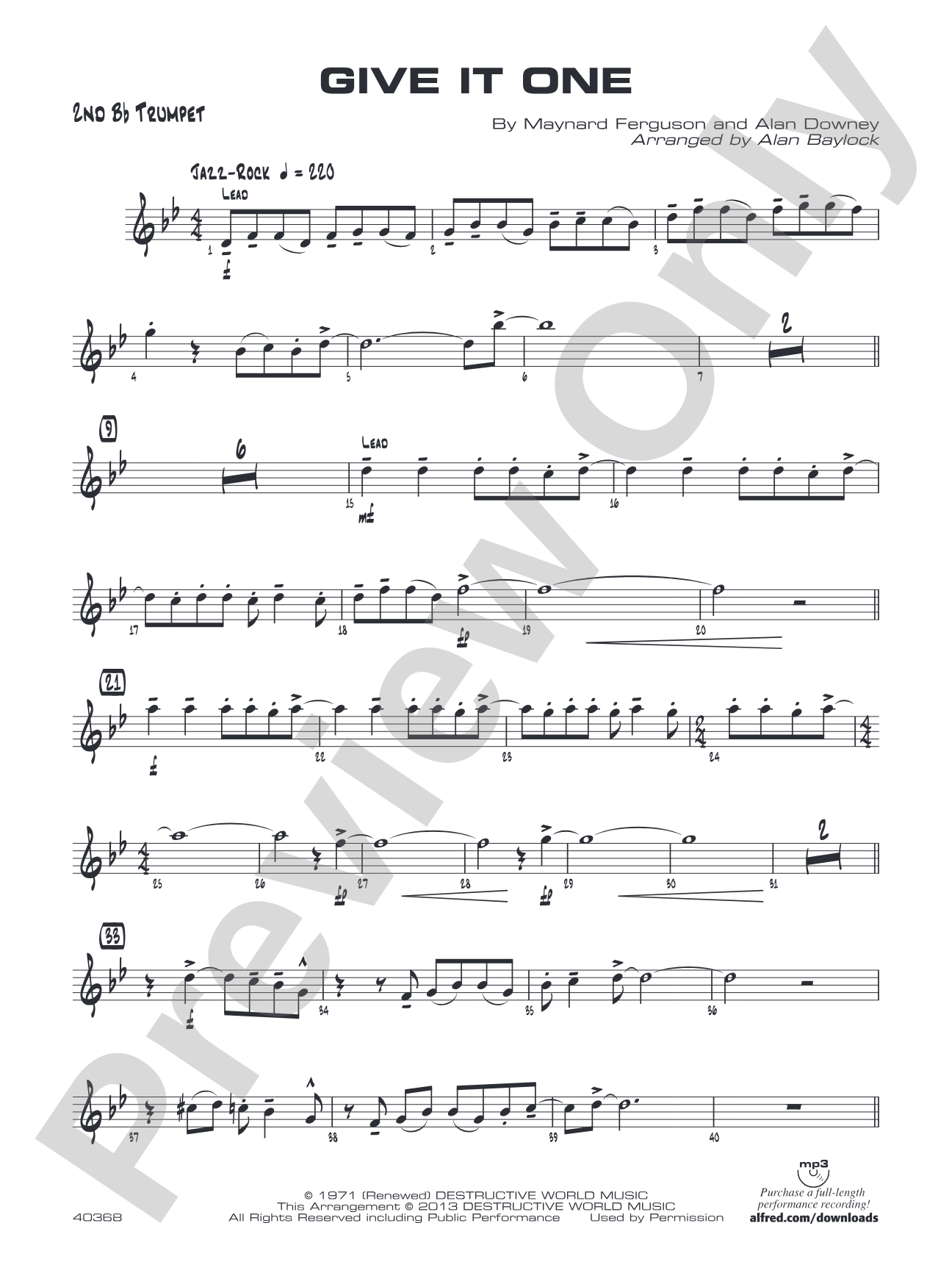 Give It One: 2nd B-flat Trumpet