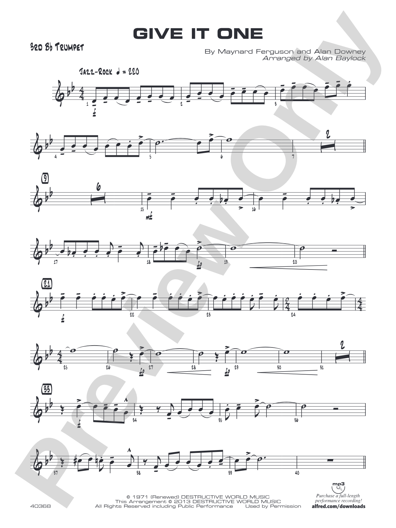 Give It One: 3rd B-flat Trumpet