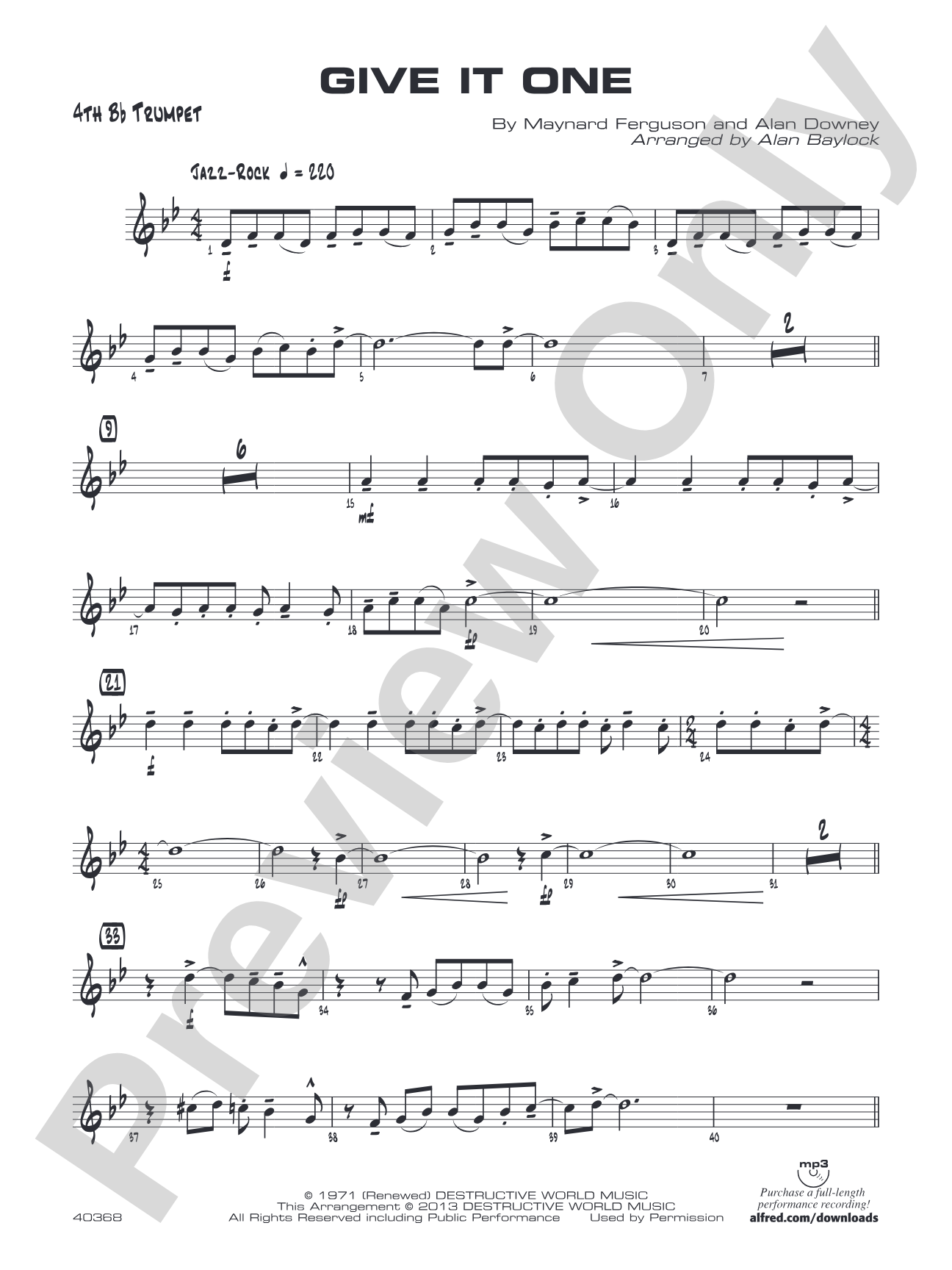 Give It One: 4th B-flat Trumpet