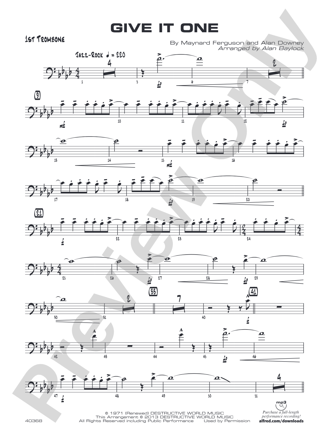 Give It One: 1st Trombone