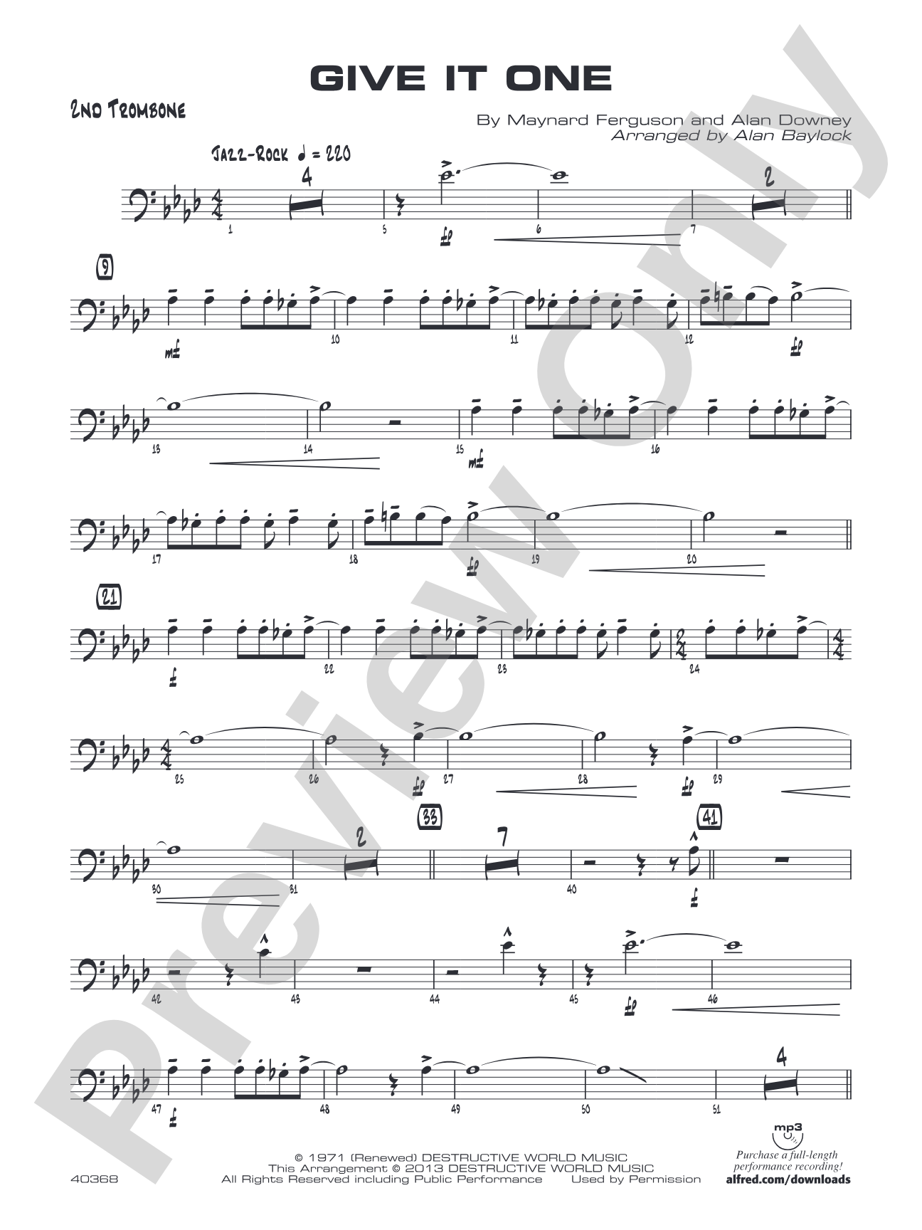 Give It One: 2nd Trombone