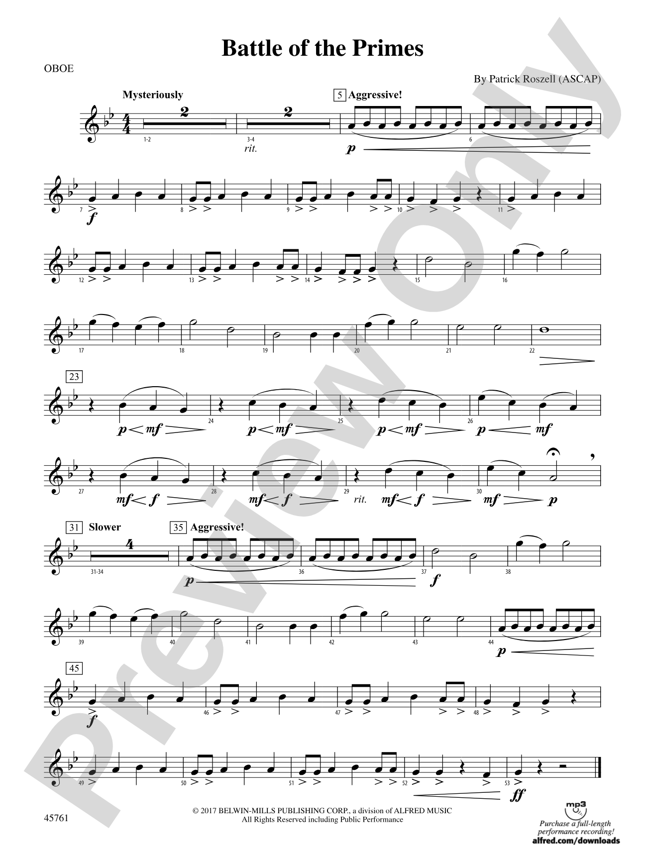 Battle of the Primes: Oboe