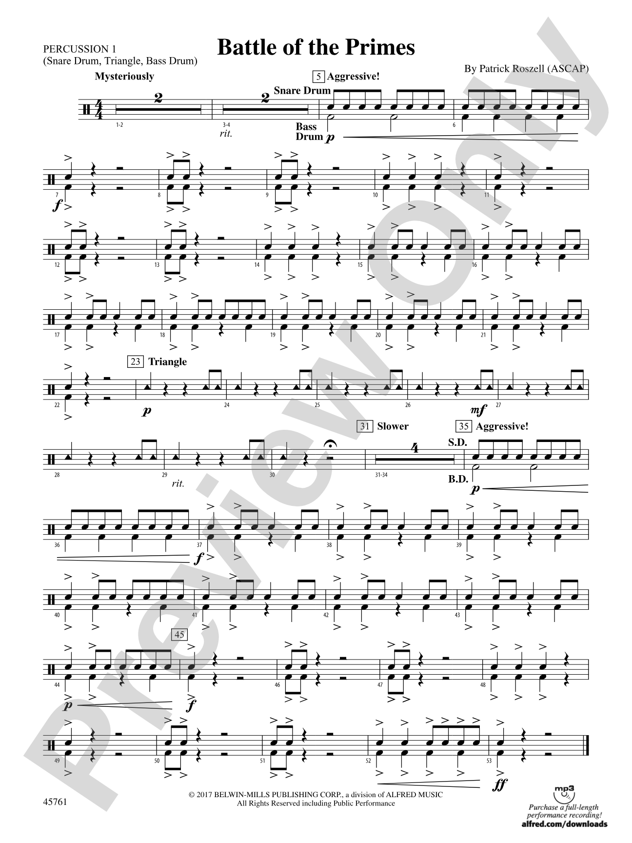 Battle of the Primes: 1st Percussion