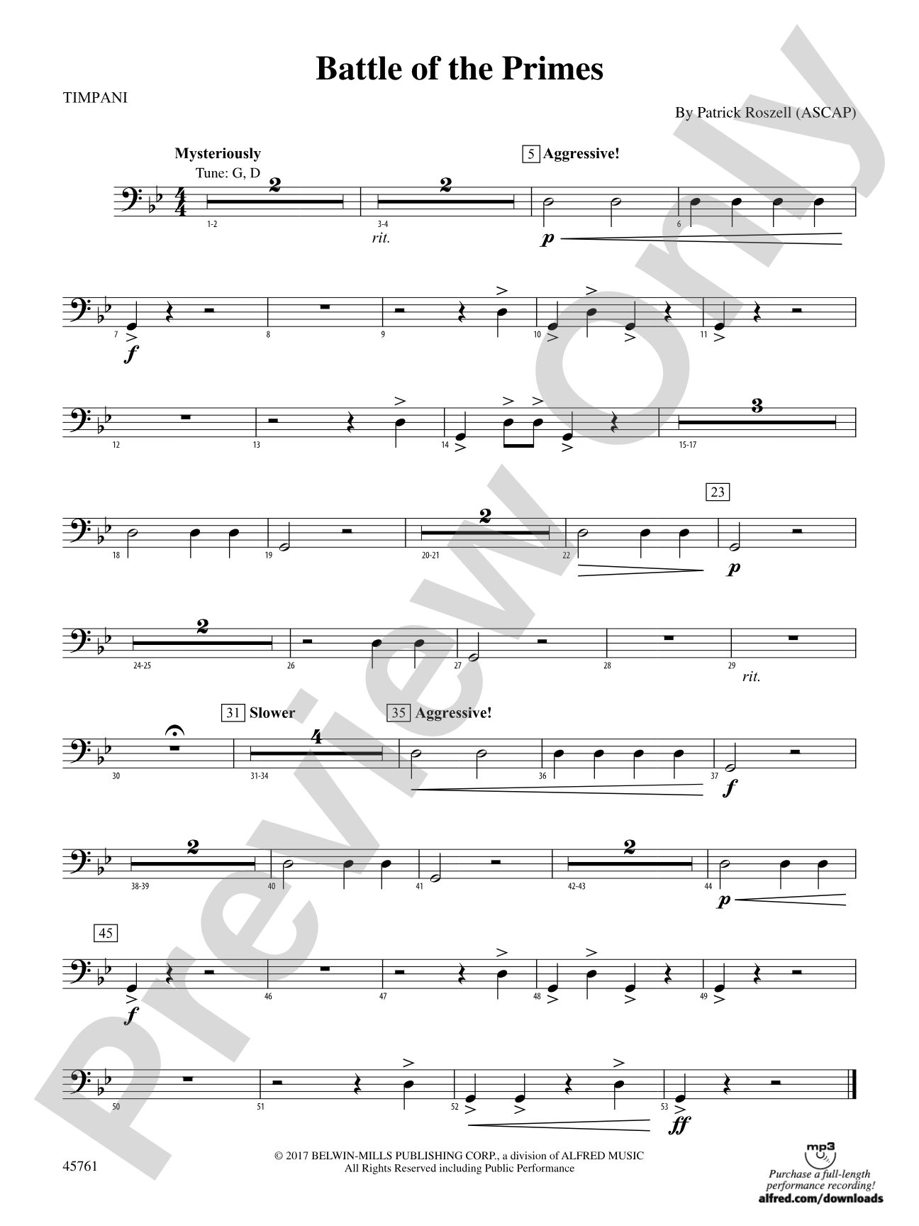 Battle of the Primes: Timpani
