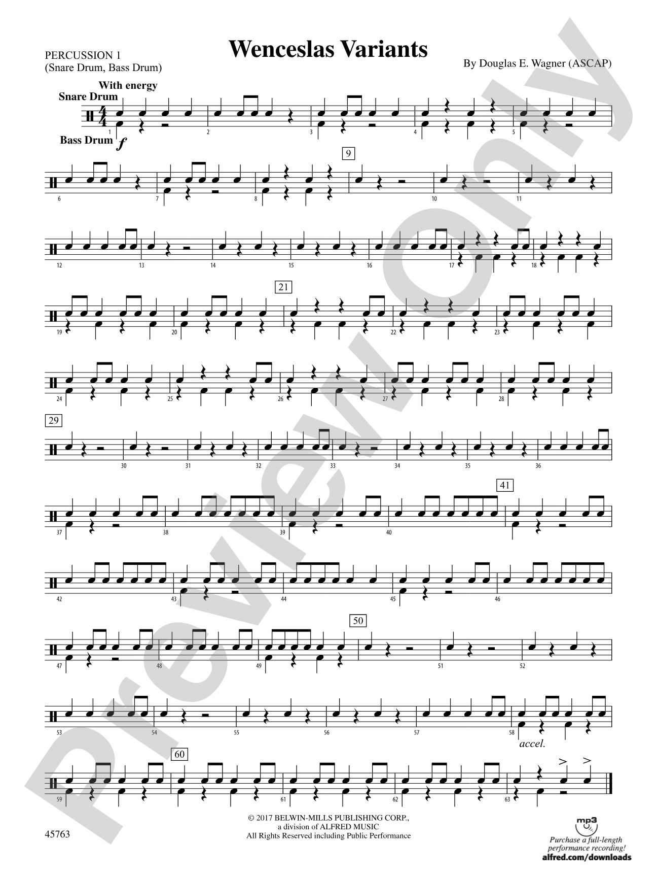 Wenceslas Variants: 1st Percussion